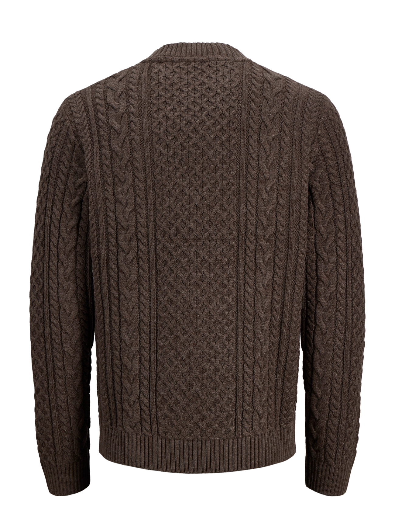 Jack & Jones - JPRBLUCALLUM CABLE KNIT CREW NECK JNR - trøjer - ganache - 1