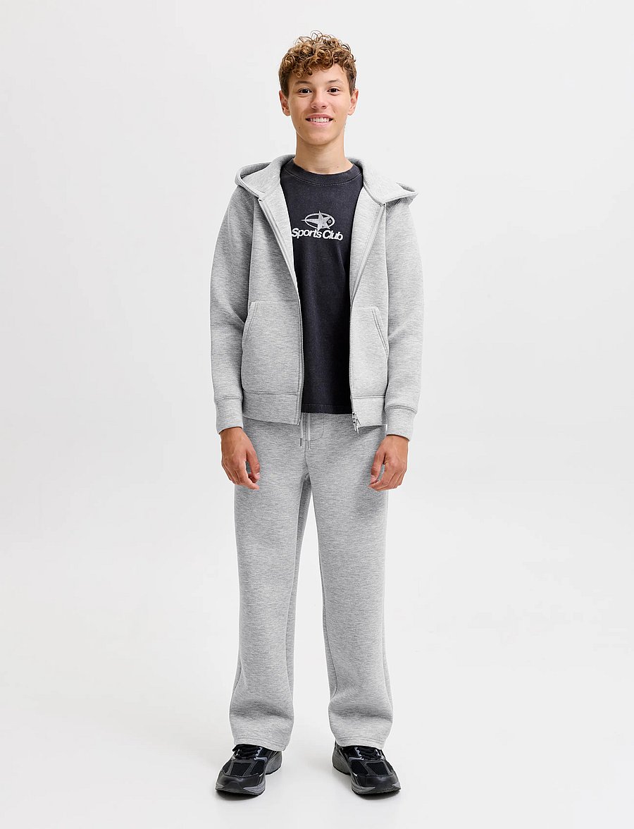 Jack & Jones - JPSTBILL LEGACY SCUBAUNC SWTPANT NOOSJNR - jogginghosen - light grey melange - 4