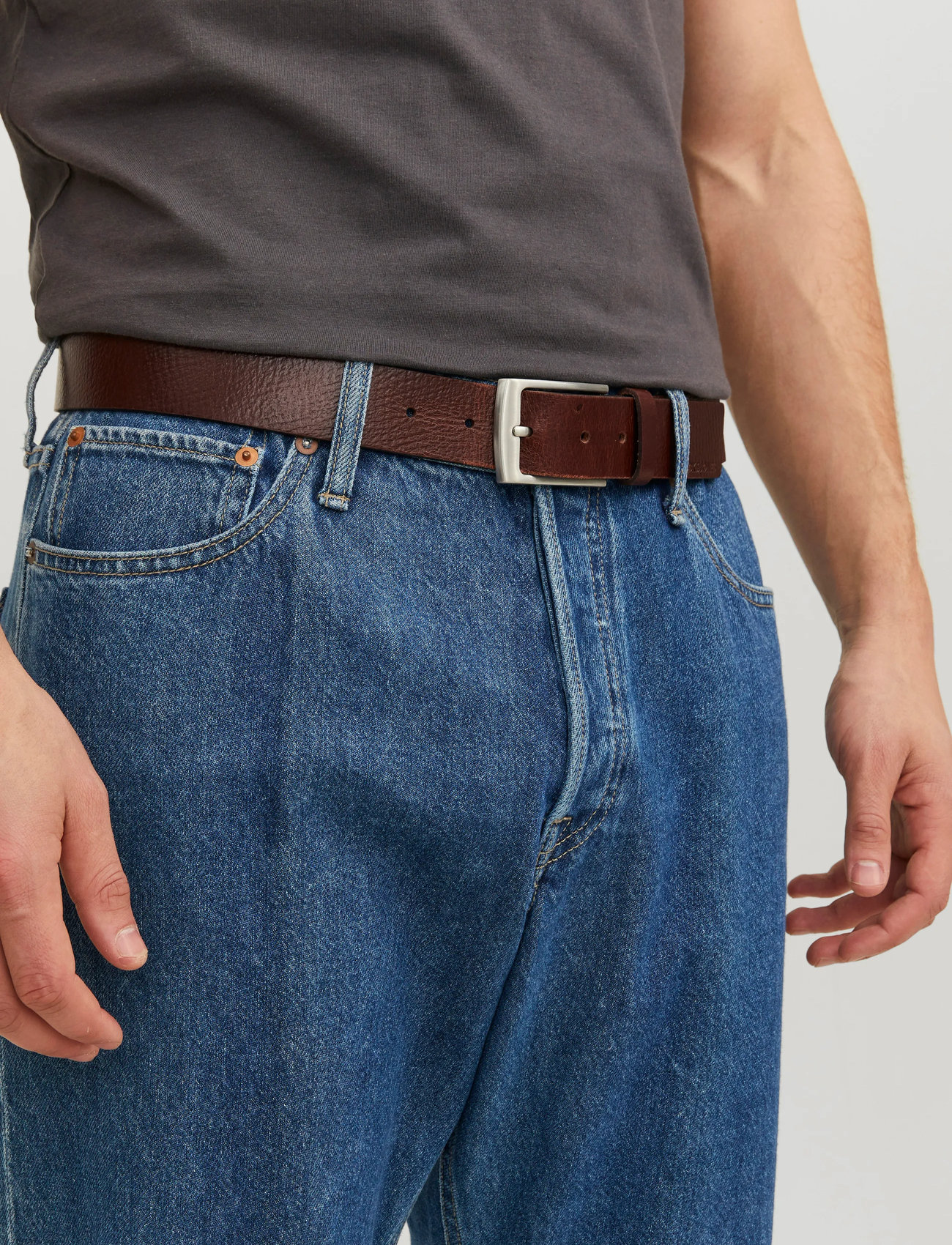 Jack & Jones Jacstockholm Leather Belt Noos - - 80 1