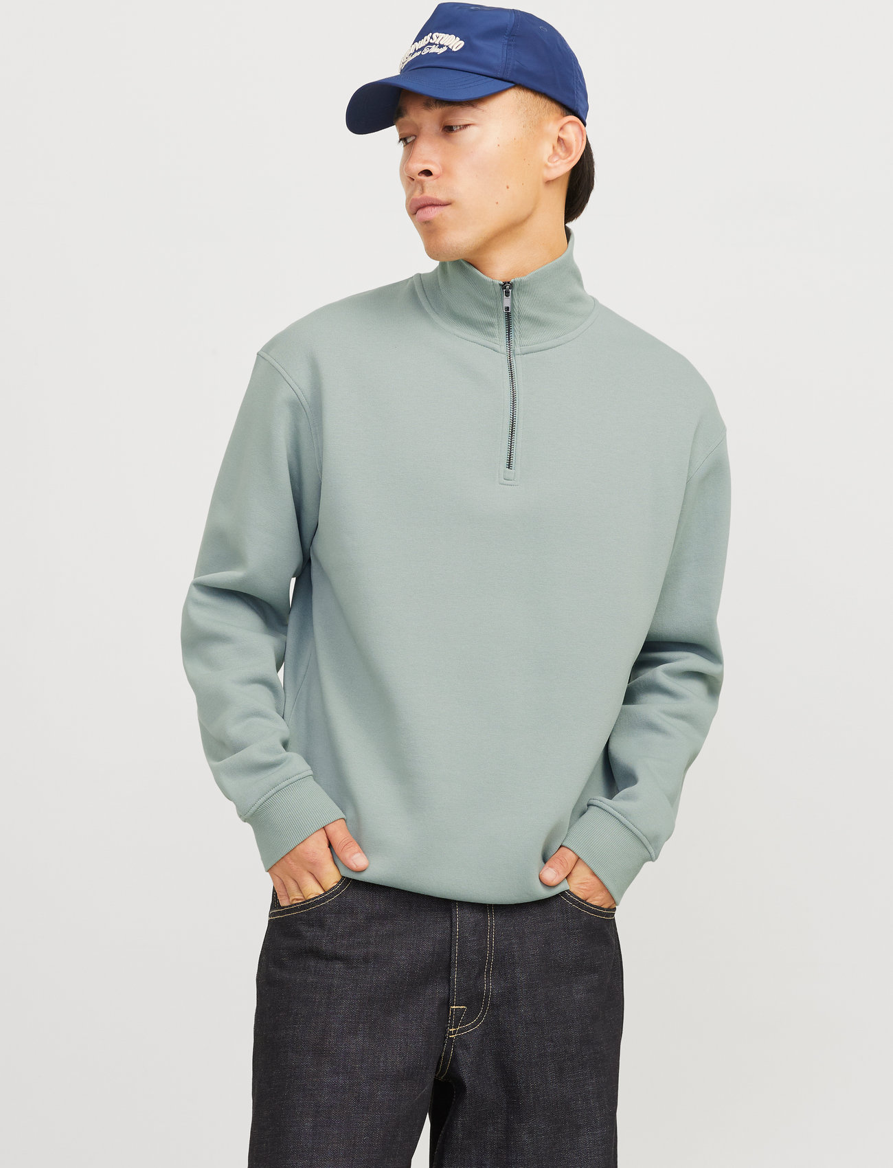 Jack & Jones Jjebradley Sweat Half Zip Noos - Cream - S 2