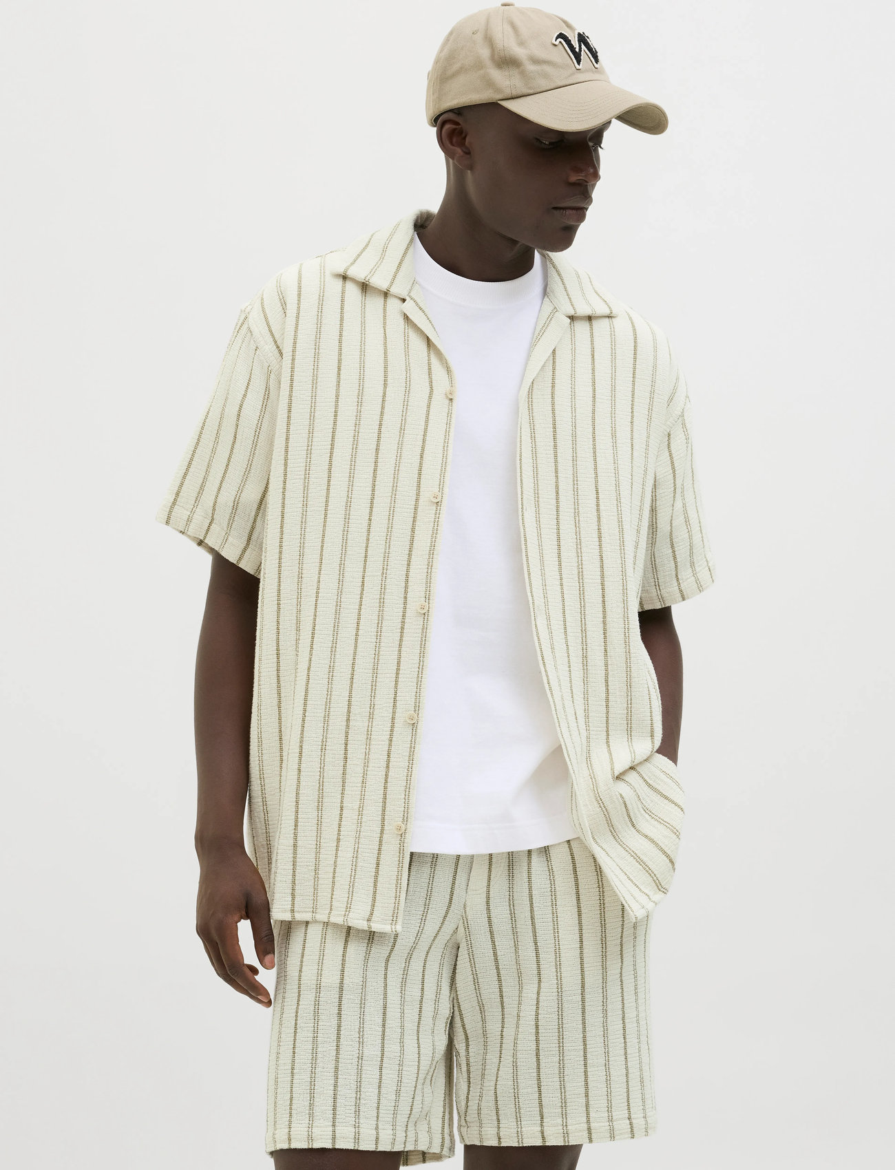 Jack & Jones Jjecoba Stripe Resort Shirt Ss Sn - - S 2