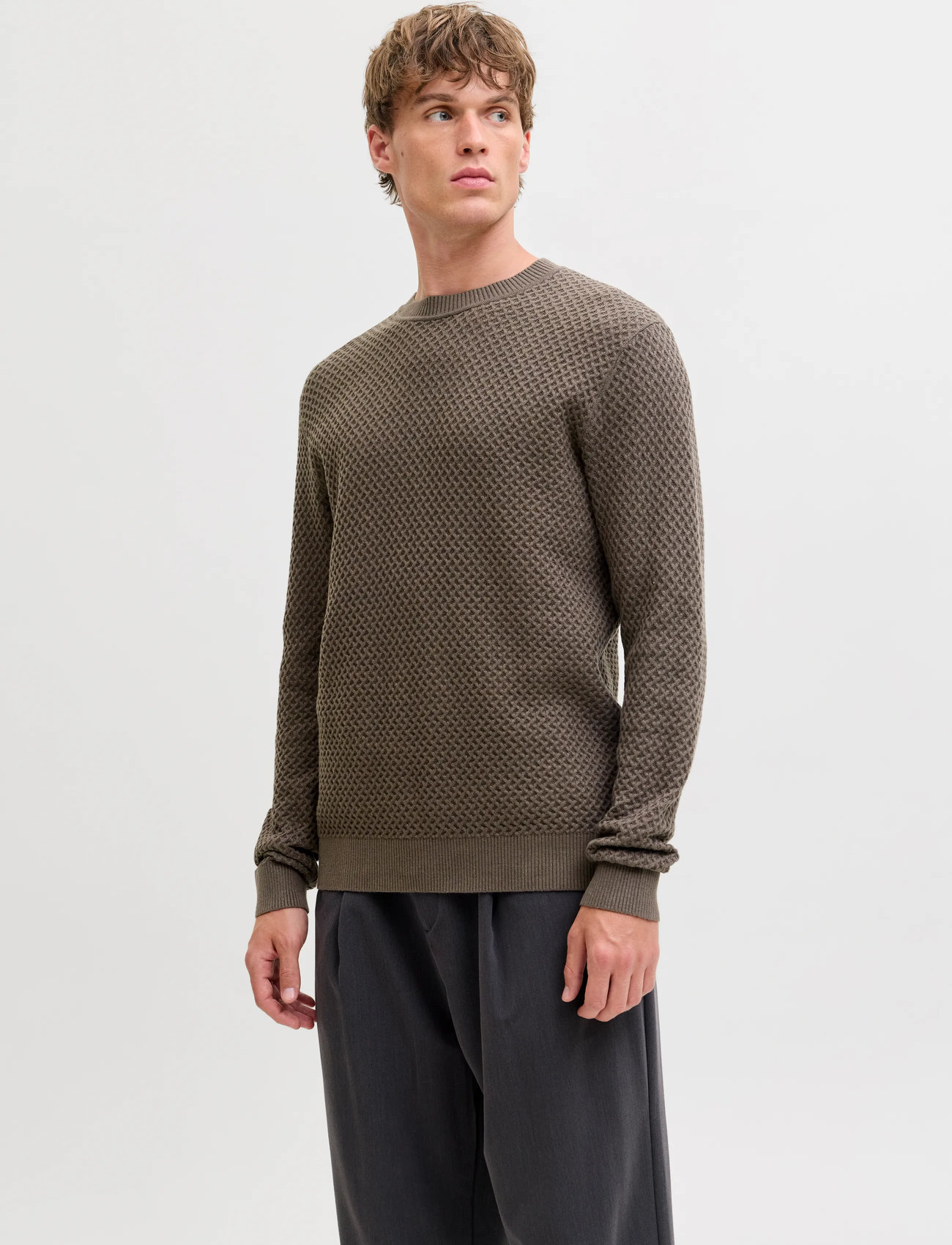 Jack & Jones Jprblubarkley Knit Crew Neck Ch Ln - - S 1