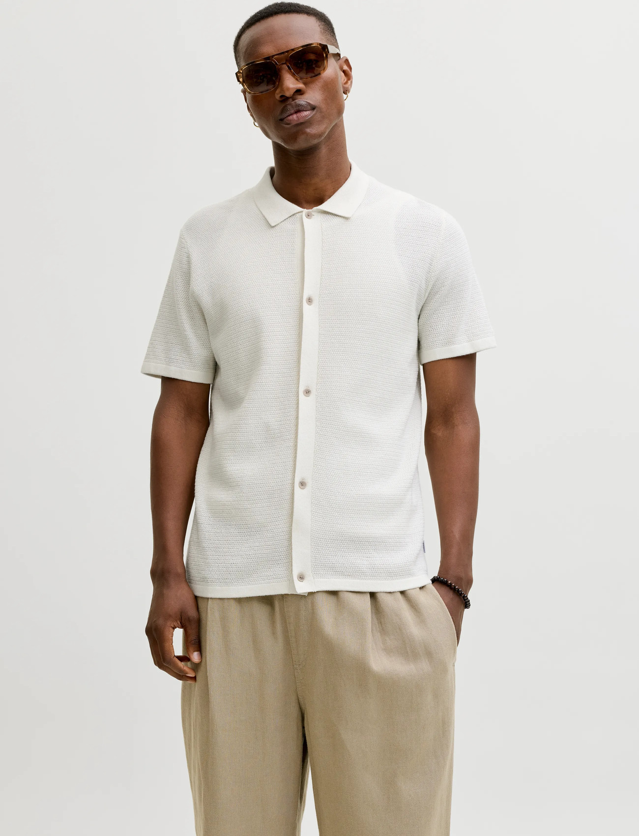Jack & Jones Jjegeorge Knit Shirt Ss Sn - Beige - S 2
