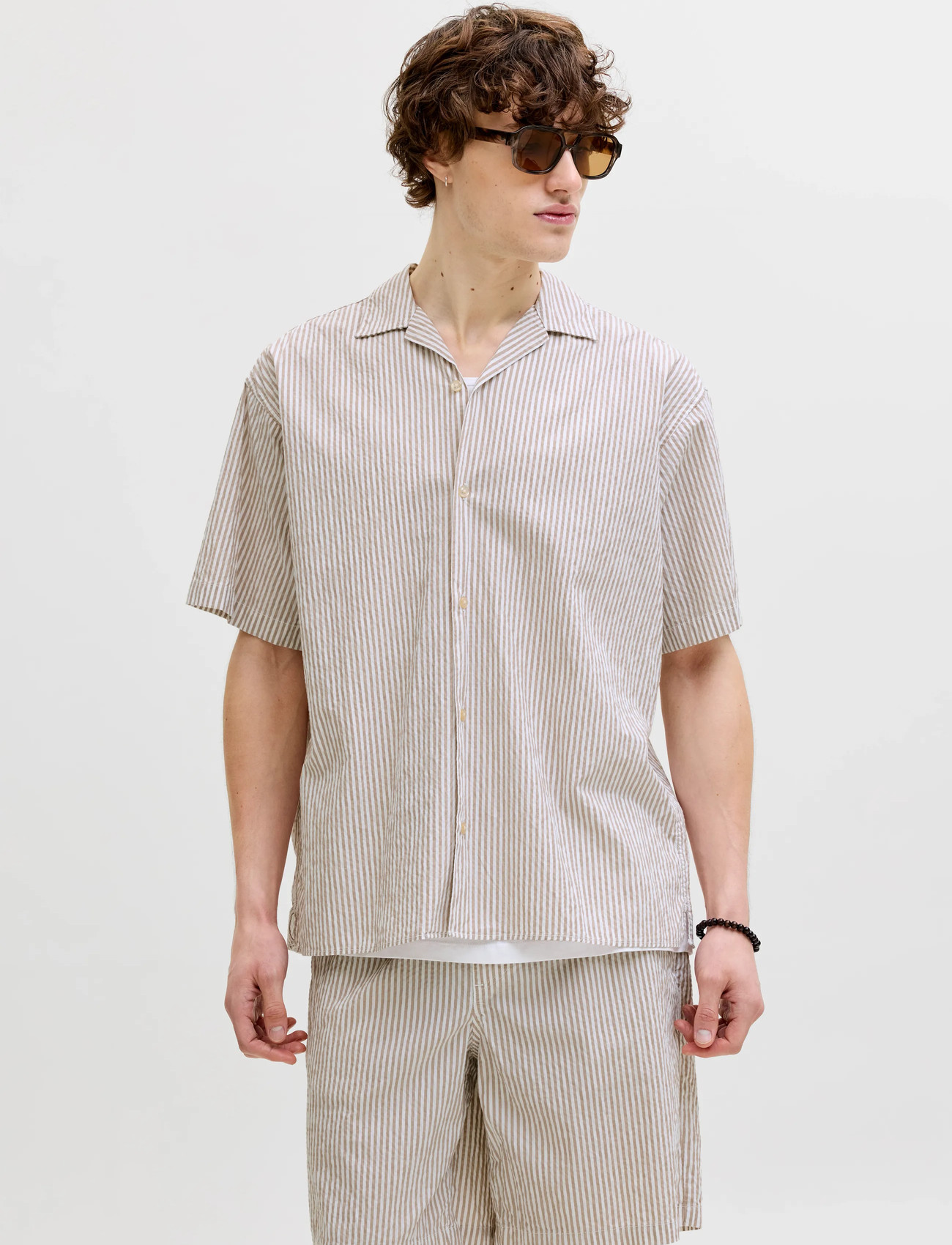 Jack & Jones Jjmilo Seersucker Resort Shirt Ss - Blue - XS 2