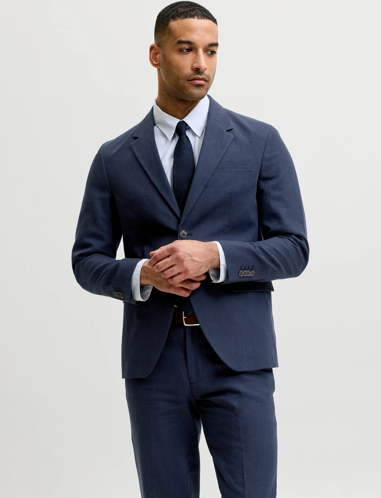 Jack & Jones Jprmartin Summer Blz Linen Blend No06 Sn - Navy - 46 1