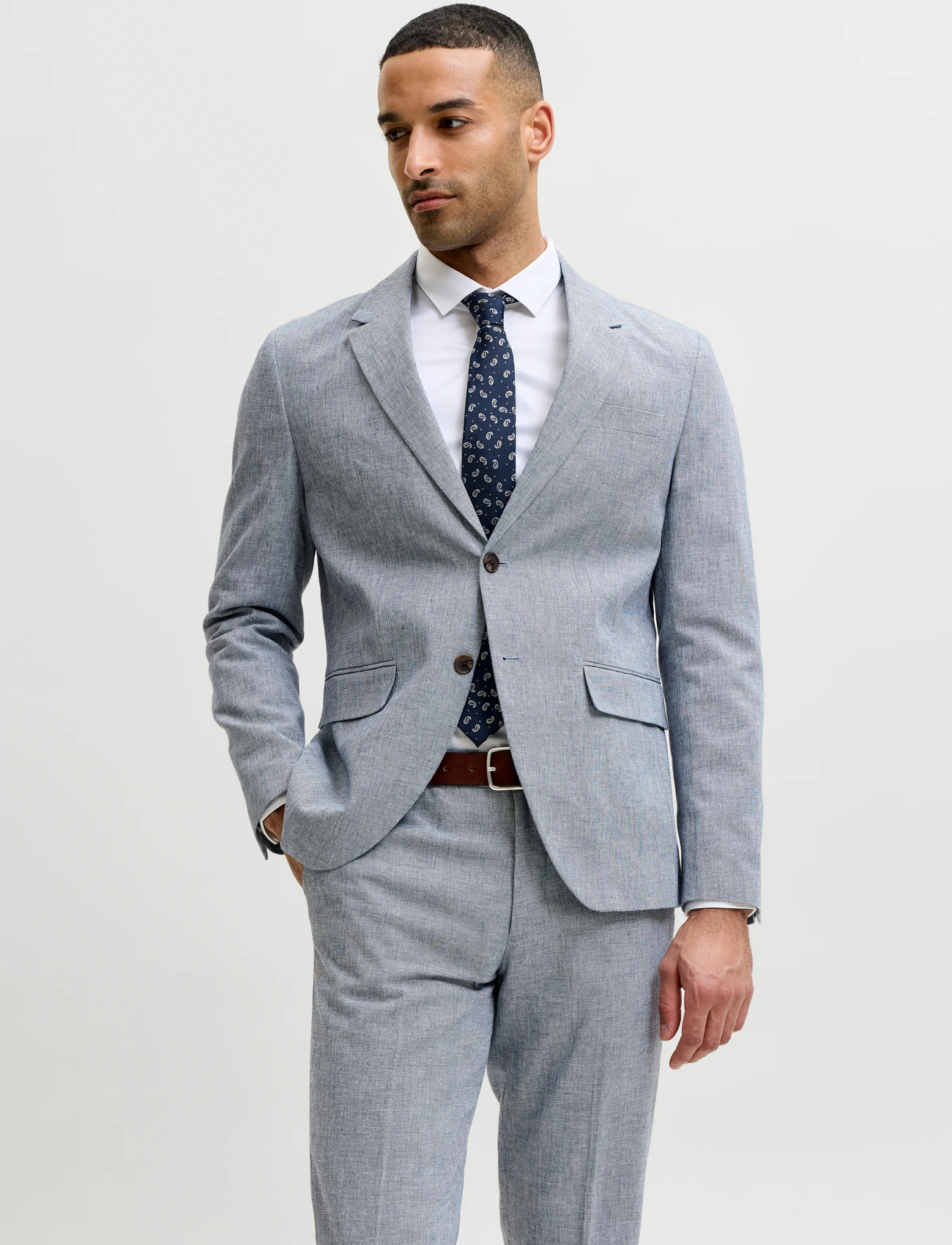 Jack & Jones Jprmartin Summer Blz Linen Blend No06 Sn - Navy - 46 2