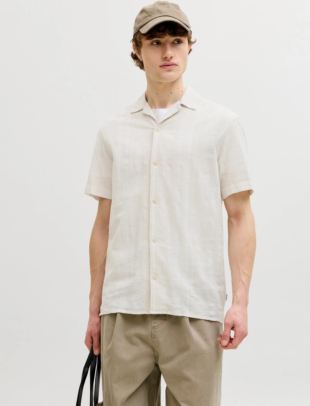 Jack & Jones Jprblusummer Lin. Blen Dobby Ss Shirt Sn - Blue - XS 2