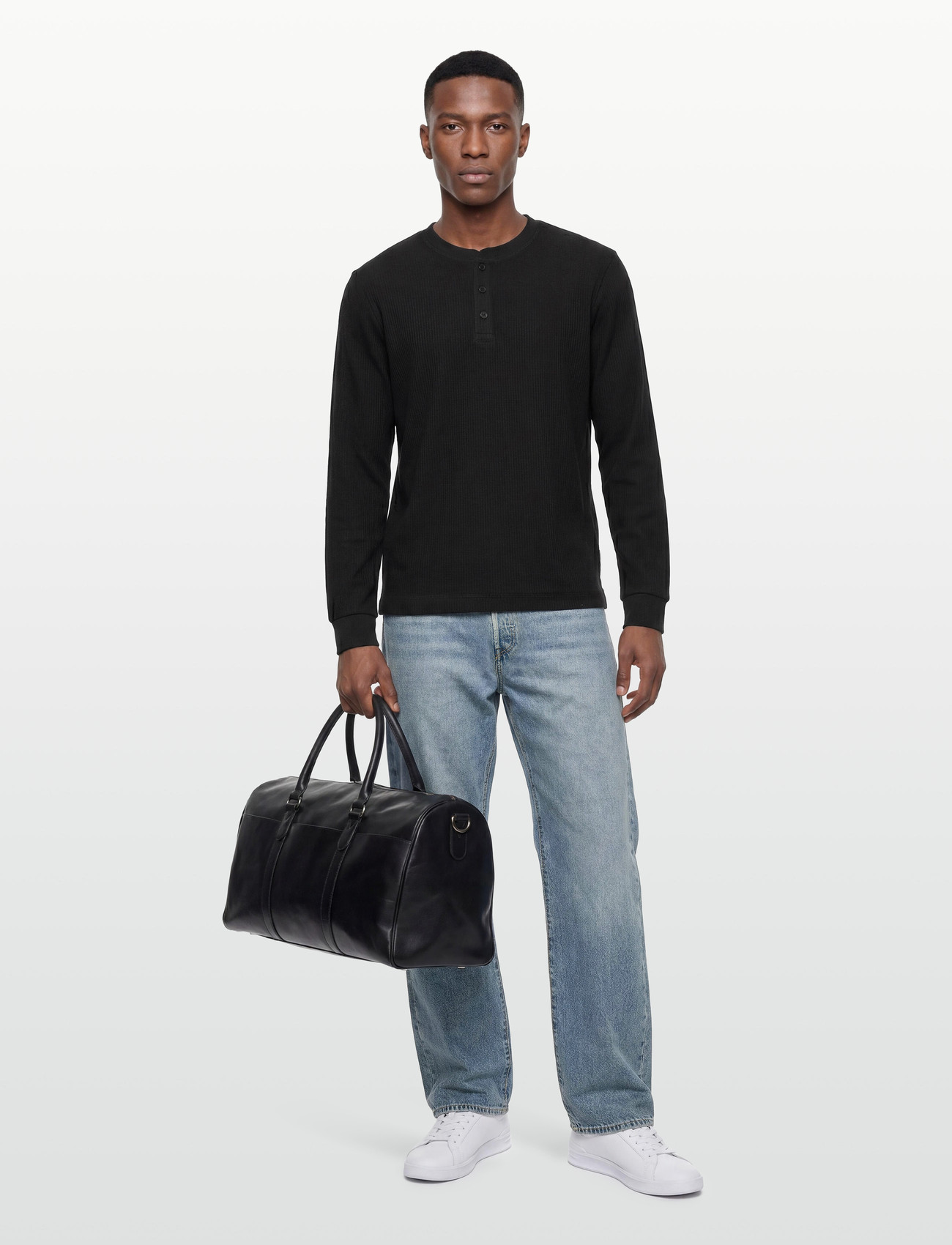 Jack & Jones Jorniagara Henley Ls Tee - - M 1