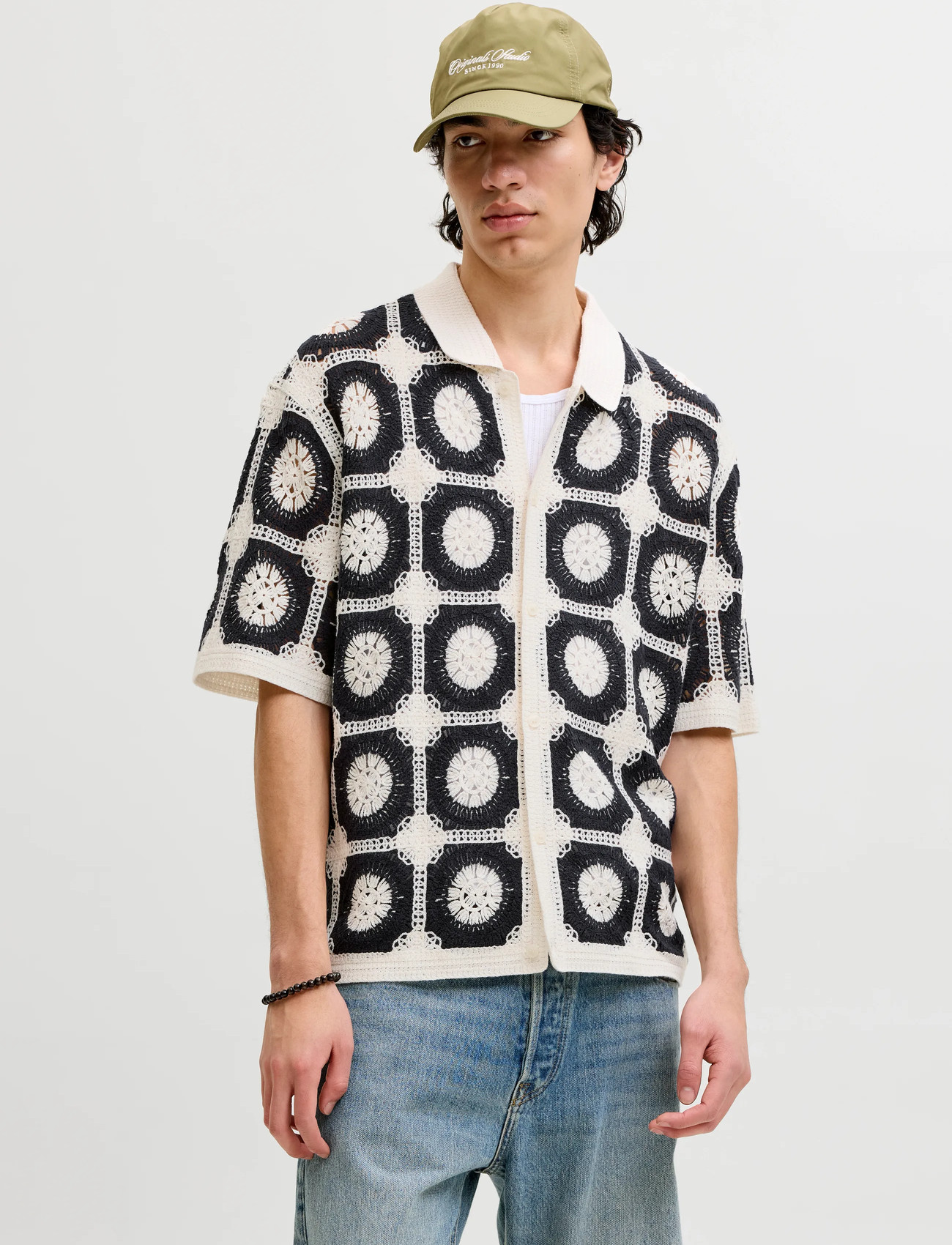 Jack & Jones Jororchard Knit Crochet Polo - - S 1