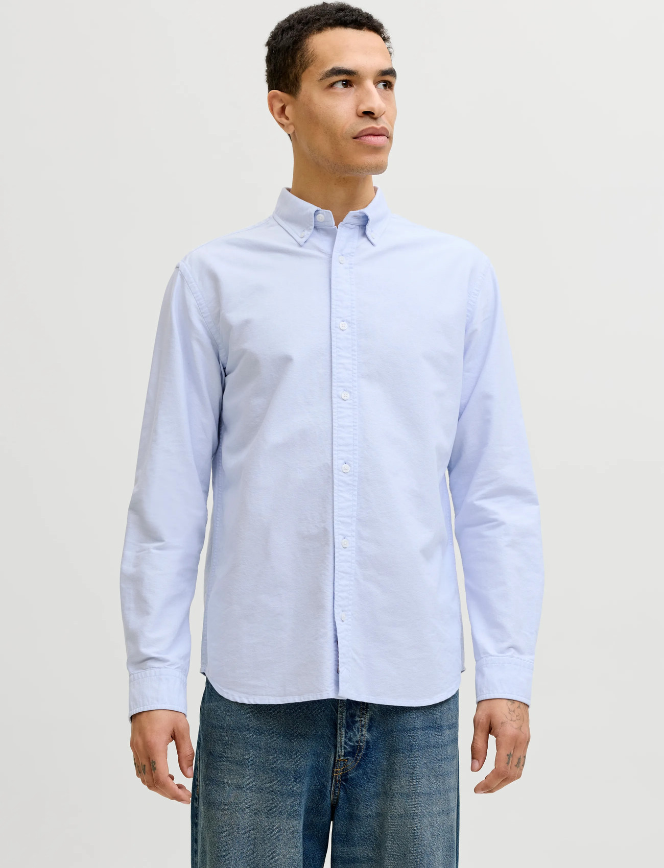 Jack & Jones Jjeharvey Oxford L/S Shirt Noos - White - XS 1
