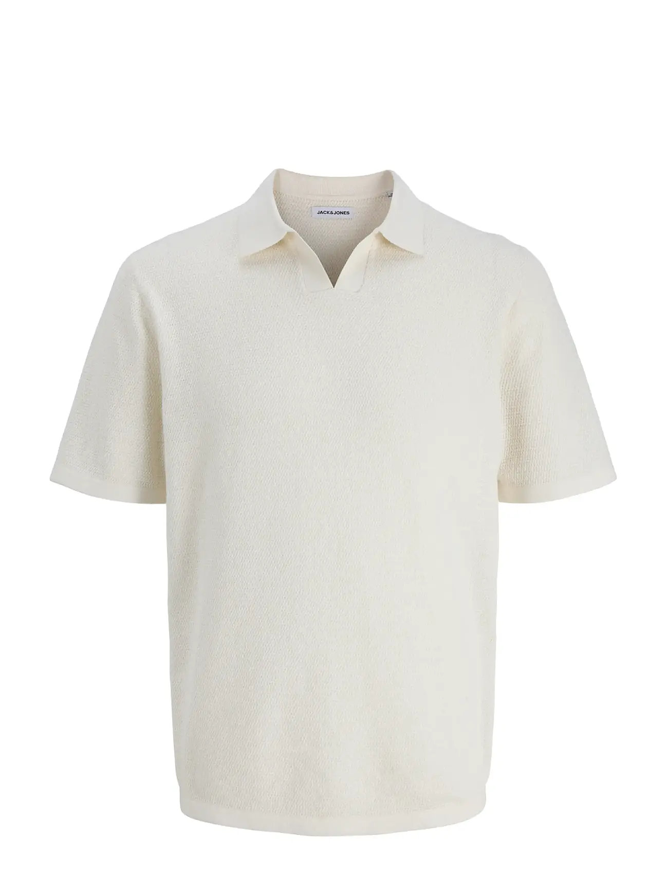 Jack & Jones Jjegeorge Knit Split Neck Ss - Beige - S 1