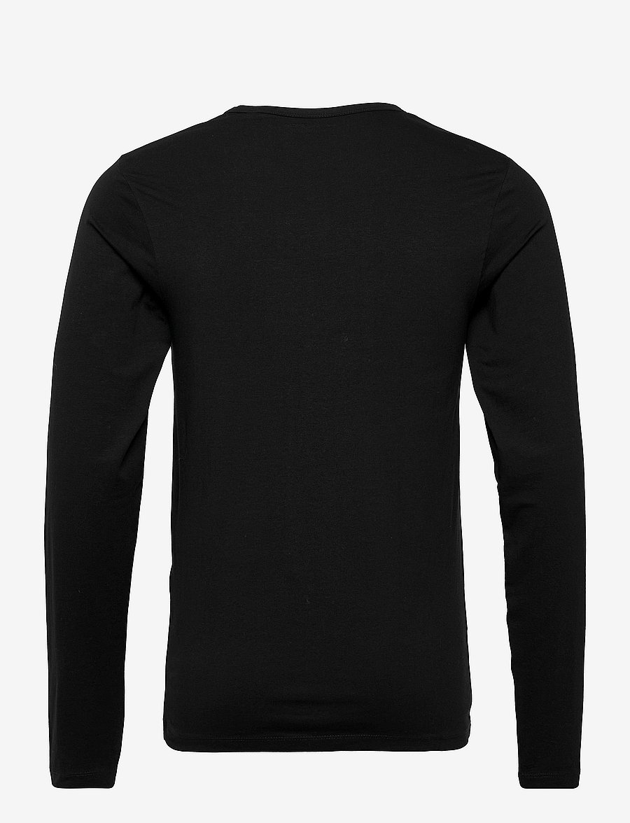 Jack & Jones - JJEBASIC O-NECK TEE L/S NOOS - langärmelige t-shirts - black - 2