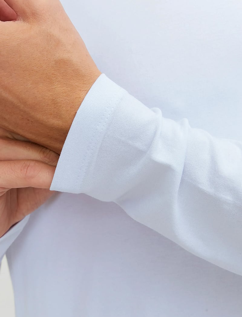 Jack & Jones - JJEBASIC O-NECK TEE L/S NOOS - långärmade t-shirts - opt white - 5