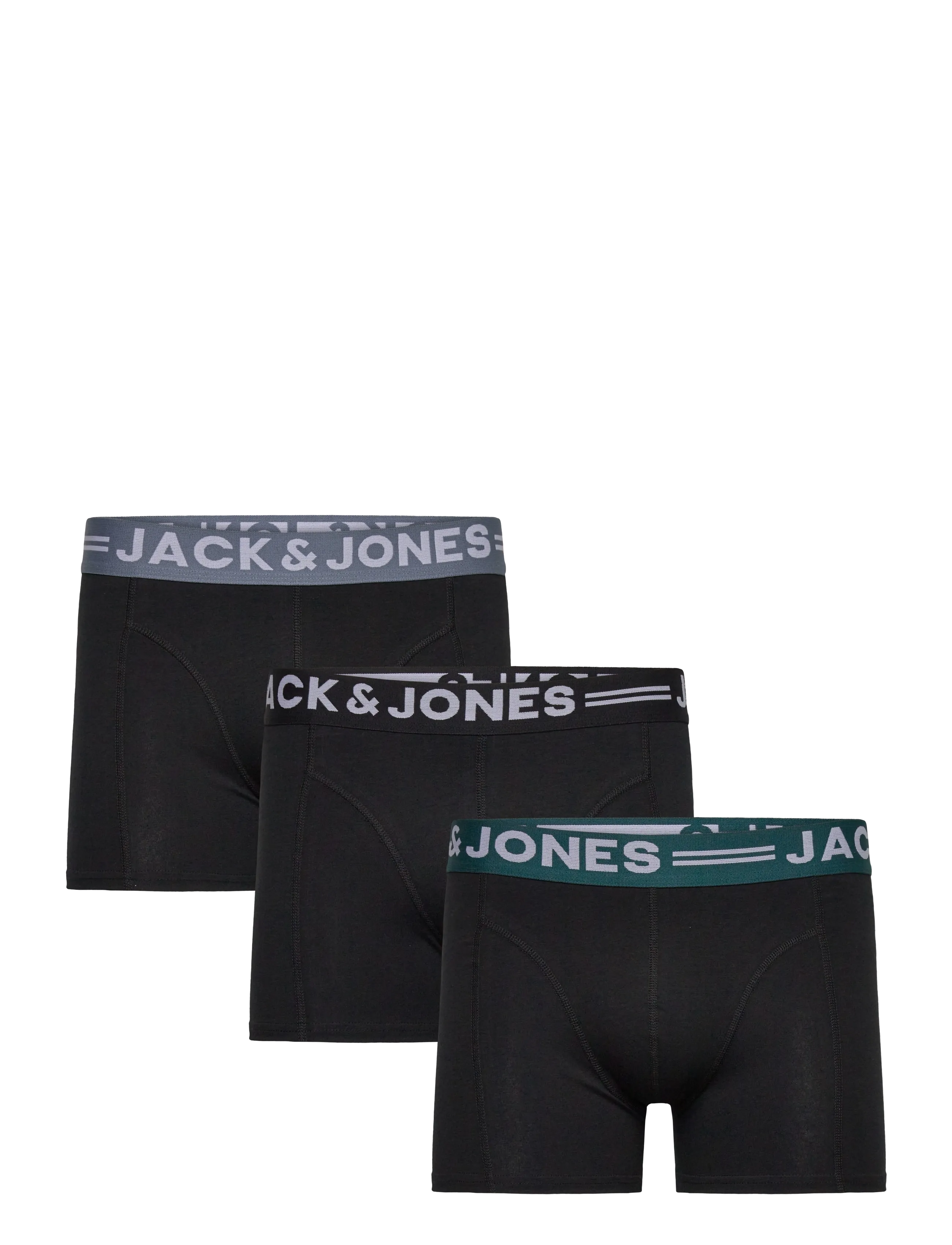 Jack & Jones SENSE TRUNKS 3-PACK NOOS - Undertøj - BLACK / black