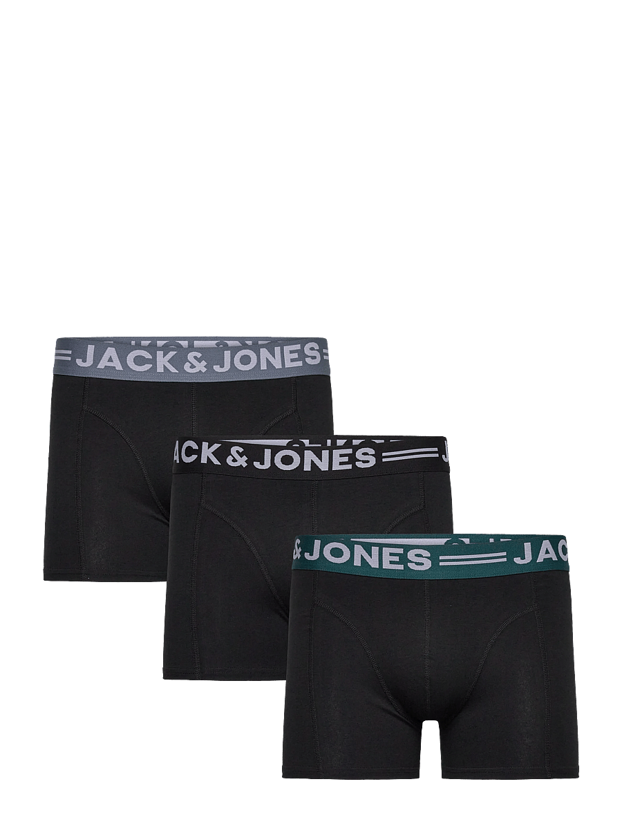 Jack & Jones - SENSE TRUNKS 3-PACK NOOS - unterhosen im multipack - black - 0