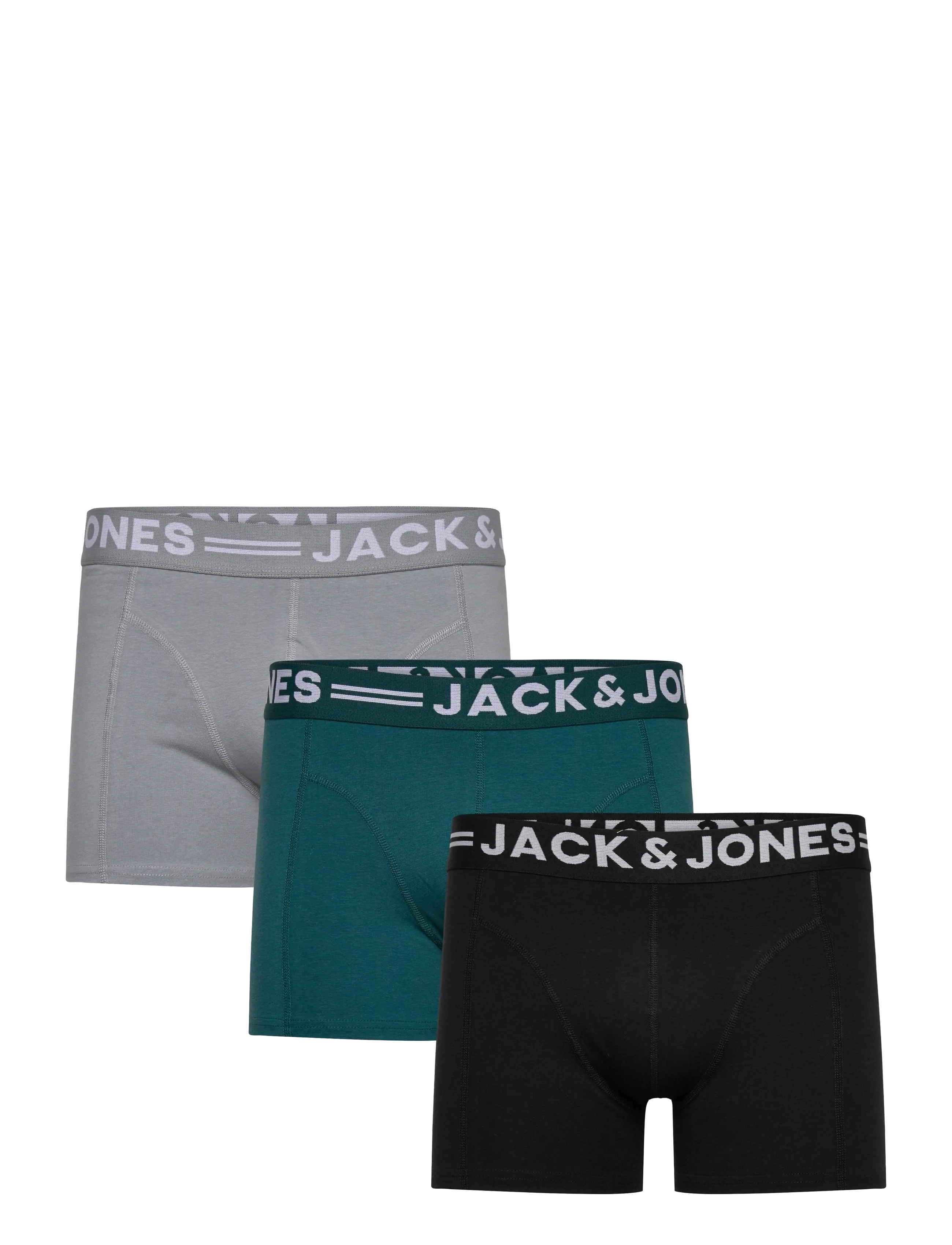 JACK & JONES Sense Trunks 3-Pack Noos Grau - S - Herren
