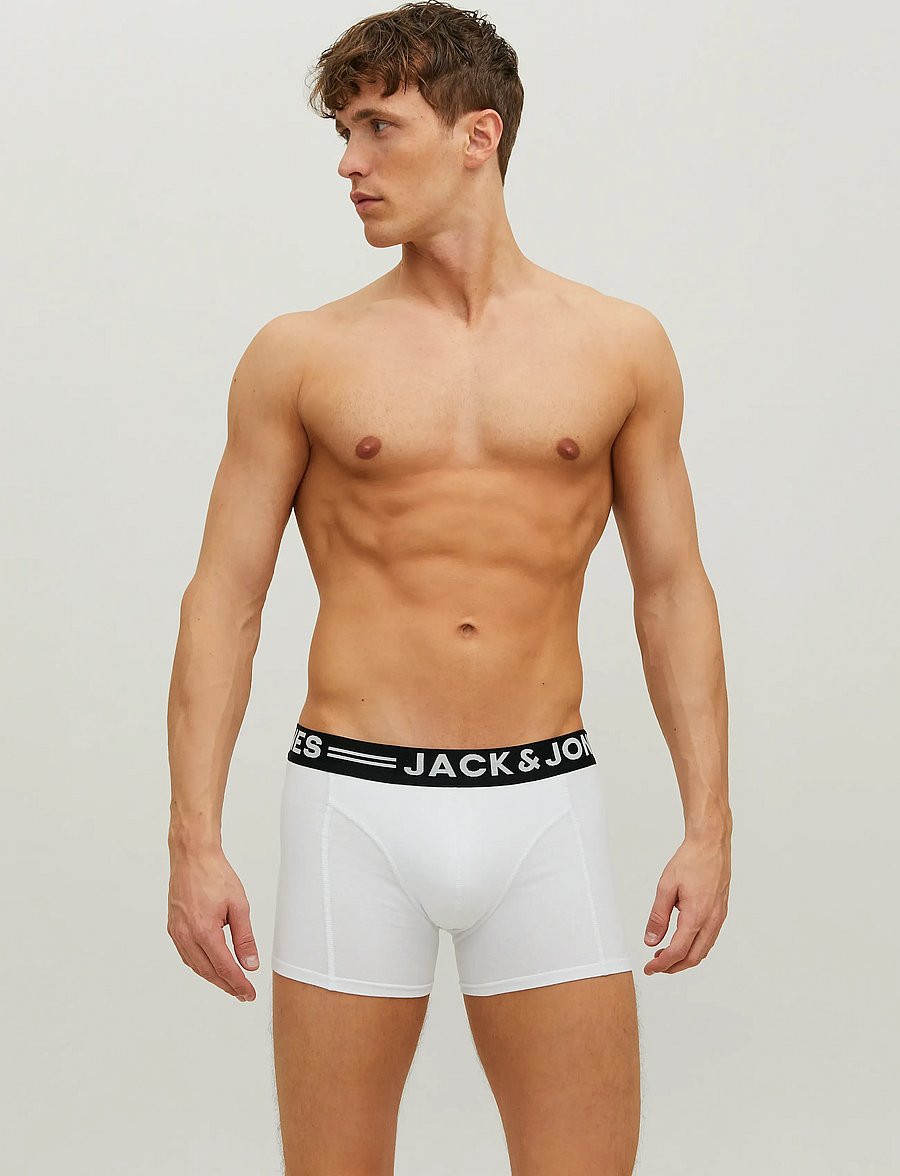 Jack & Jones - SENSE TRUNKS 3-PACK NOOS - unterhosen im multipack - white - 4