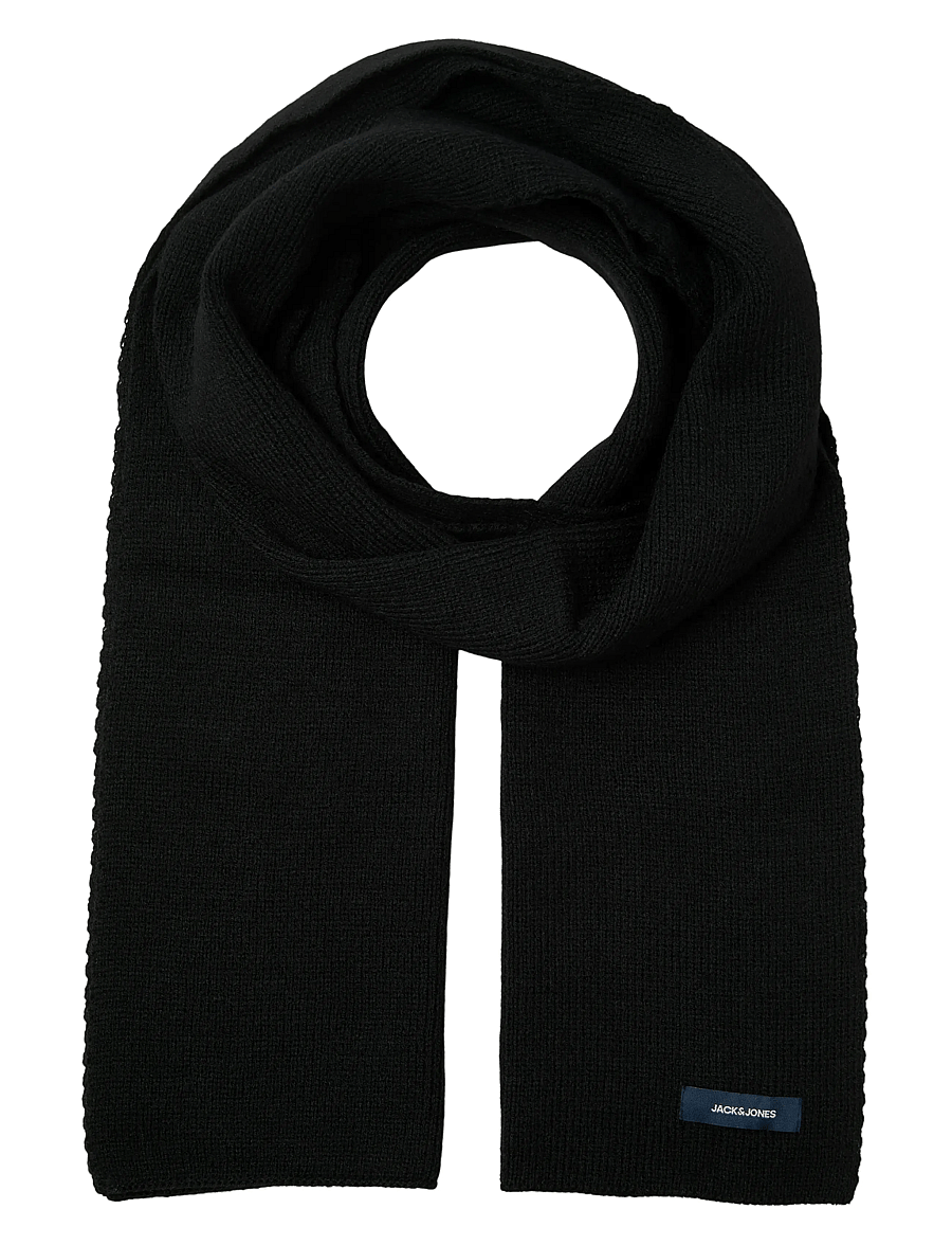 Jack & Jones - JACDNA KNIT SCARF NOOS - winter scarves - black - 1