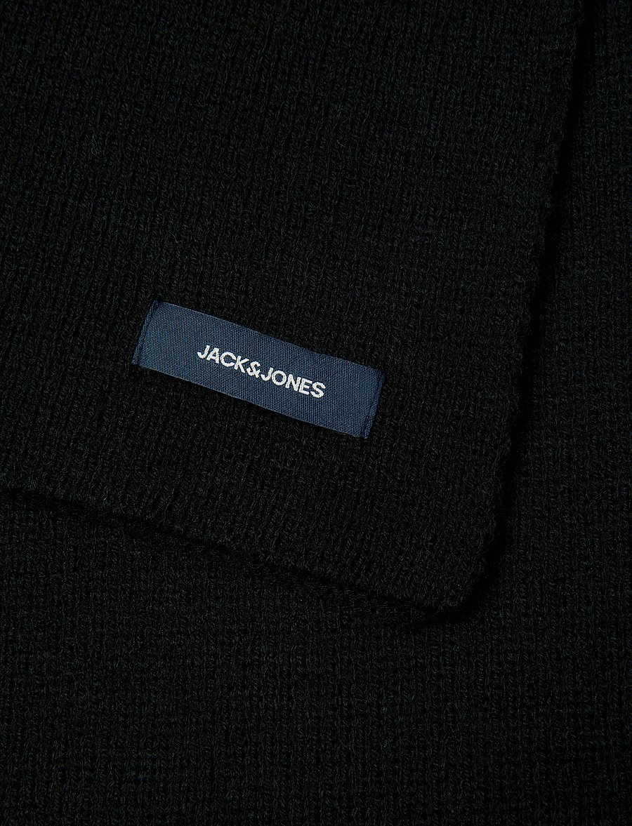 Jack & Jones - JACDNA KNIT SCARF NOOS - winter scarves - black - 5