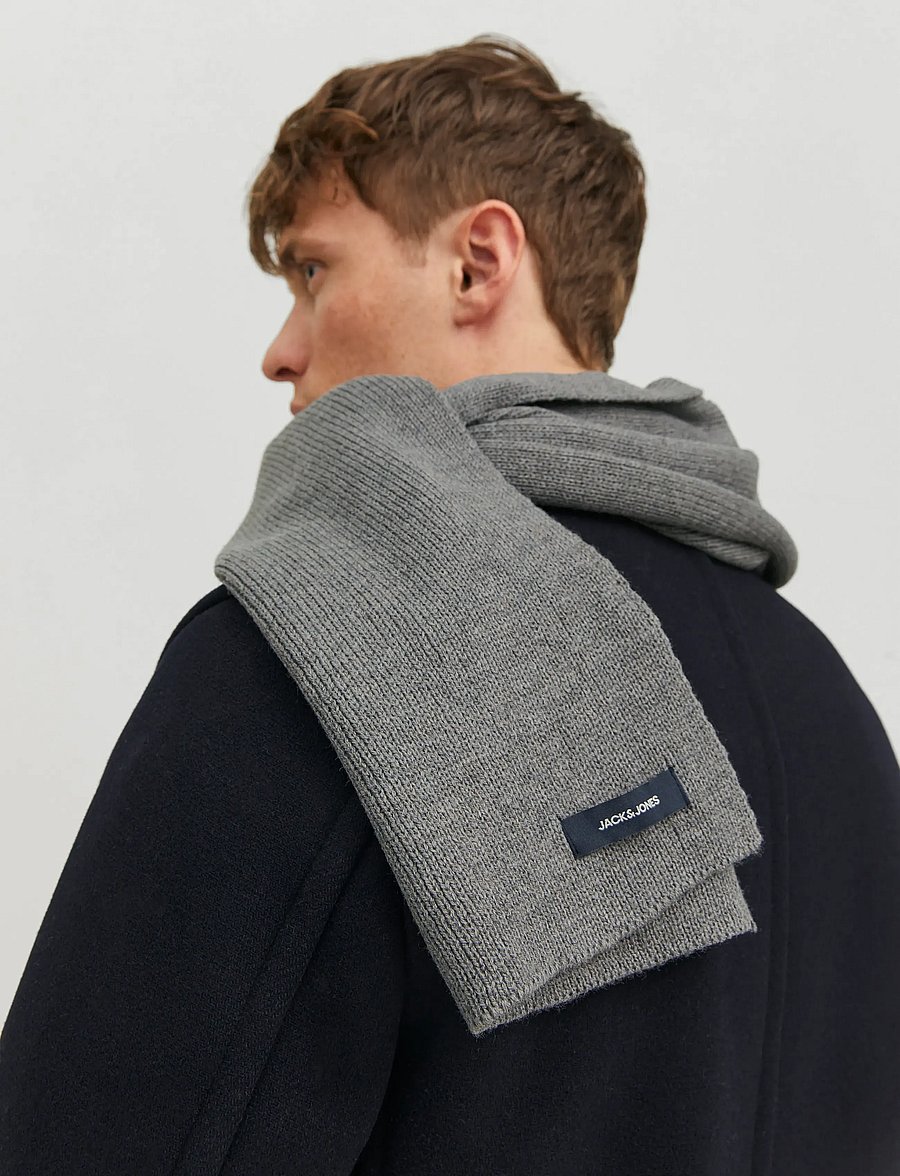 Jack & Jones - JACDNA KNIT SCARF NOOS - winterschals - grey melange - 5