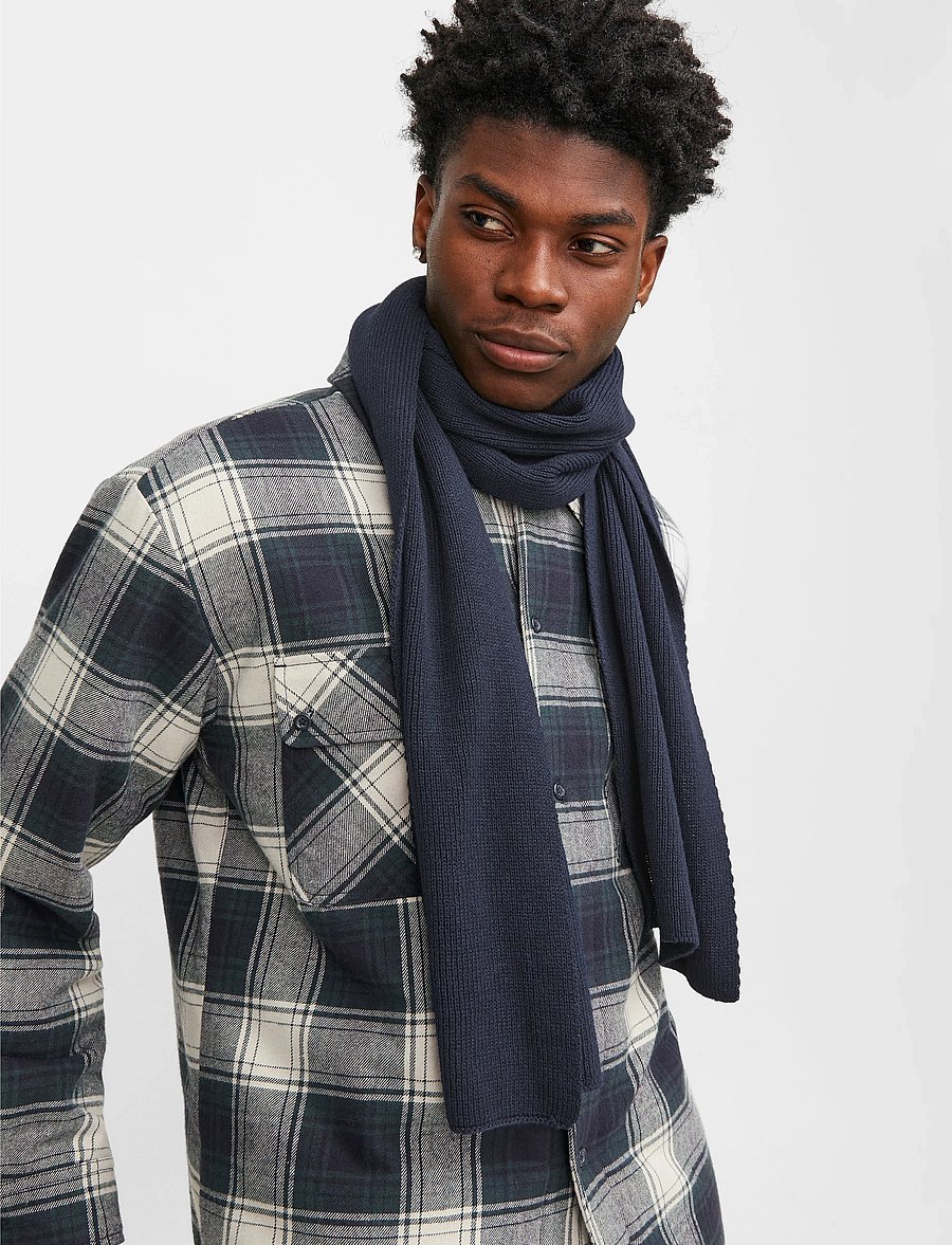 Jack & Jones - JACDNA KNIT SCARF NOOS - winter scarves - navy blazer - 0