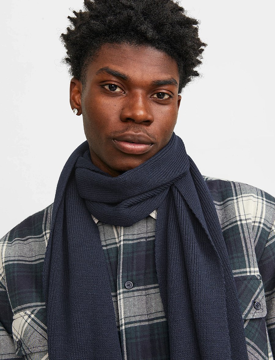 Jack & Jones - JACDNA KNIT SCARF NOOS - winter scarves - navy blazer - 3