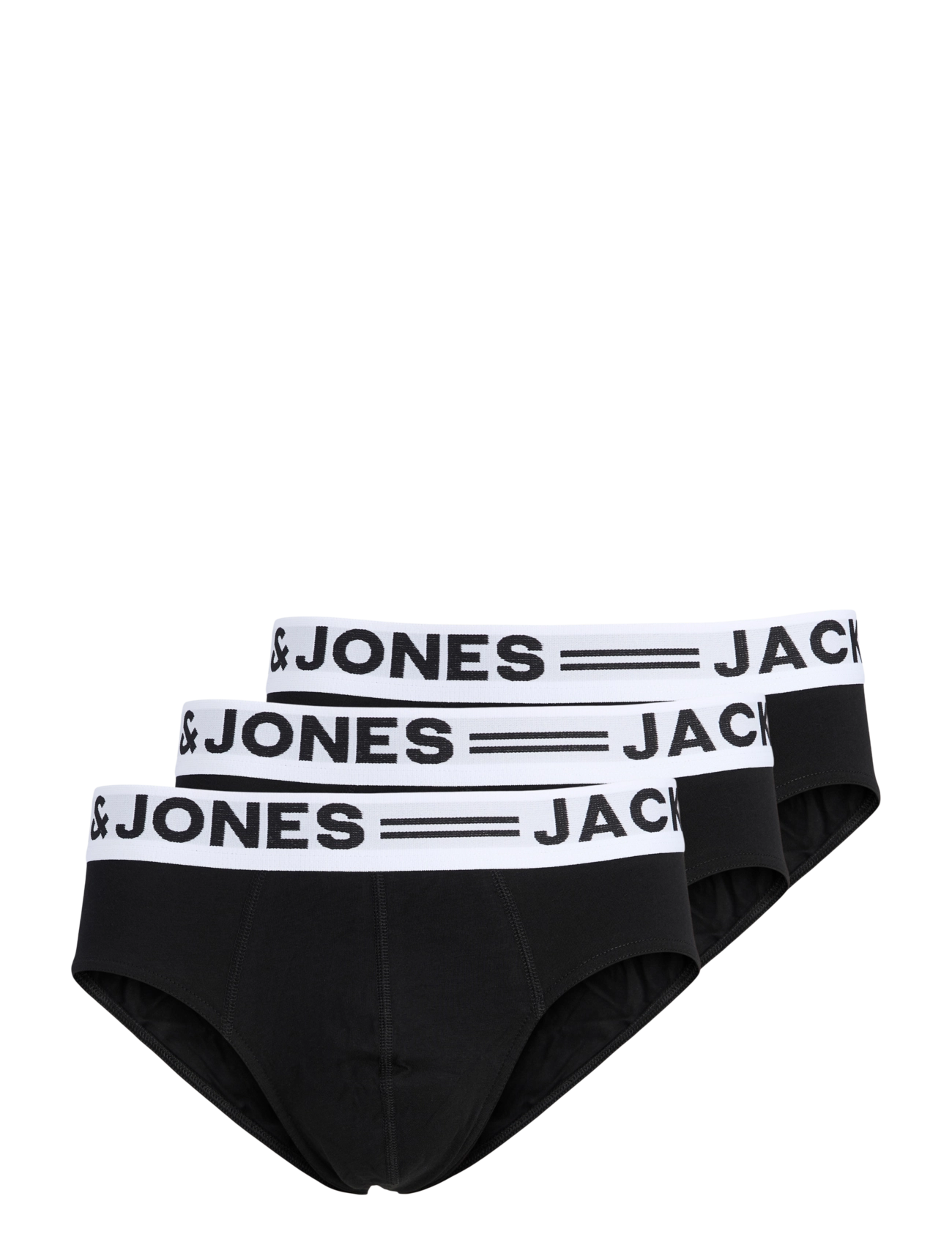 Jack & Jones JACSENSE BRIEFS 3 PACK NOOS - Briefs - BLACK / black