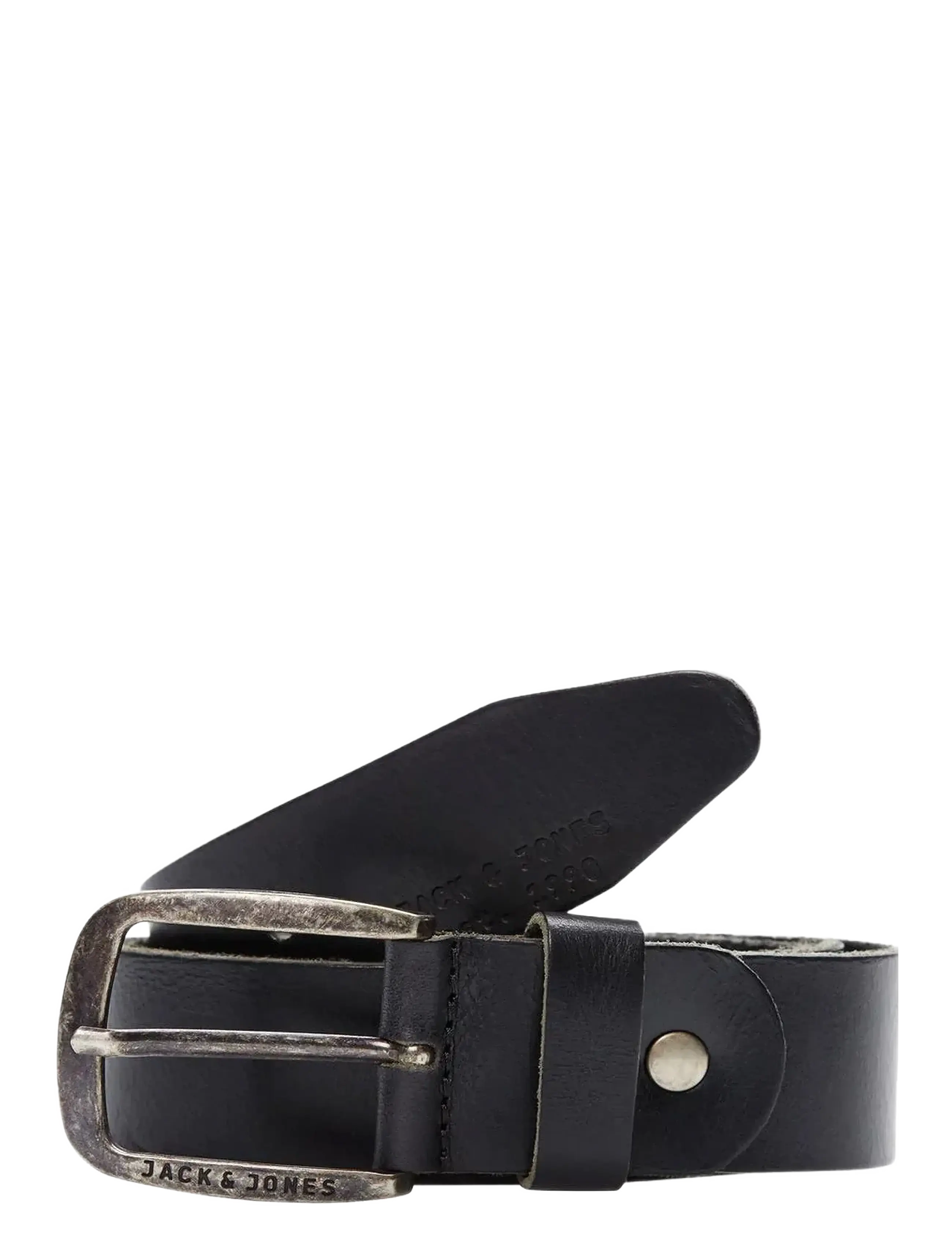 Jack & Jones JACPAUL LEATHER BELT NOOS - Belts - BLACK / black