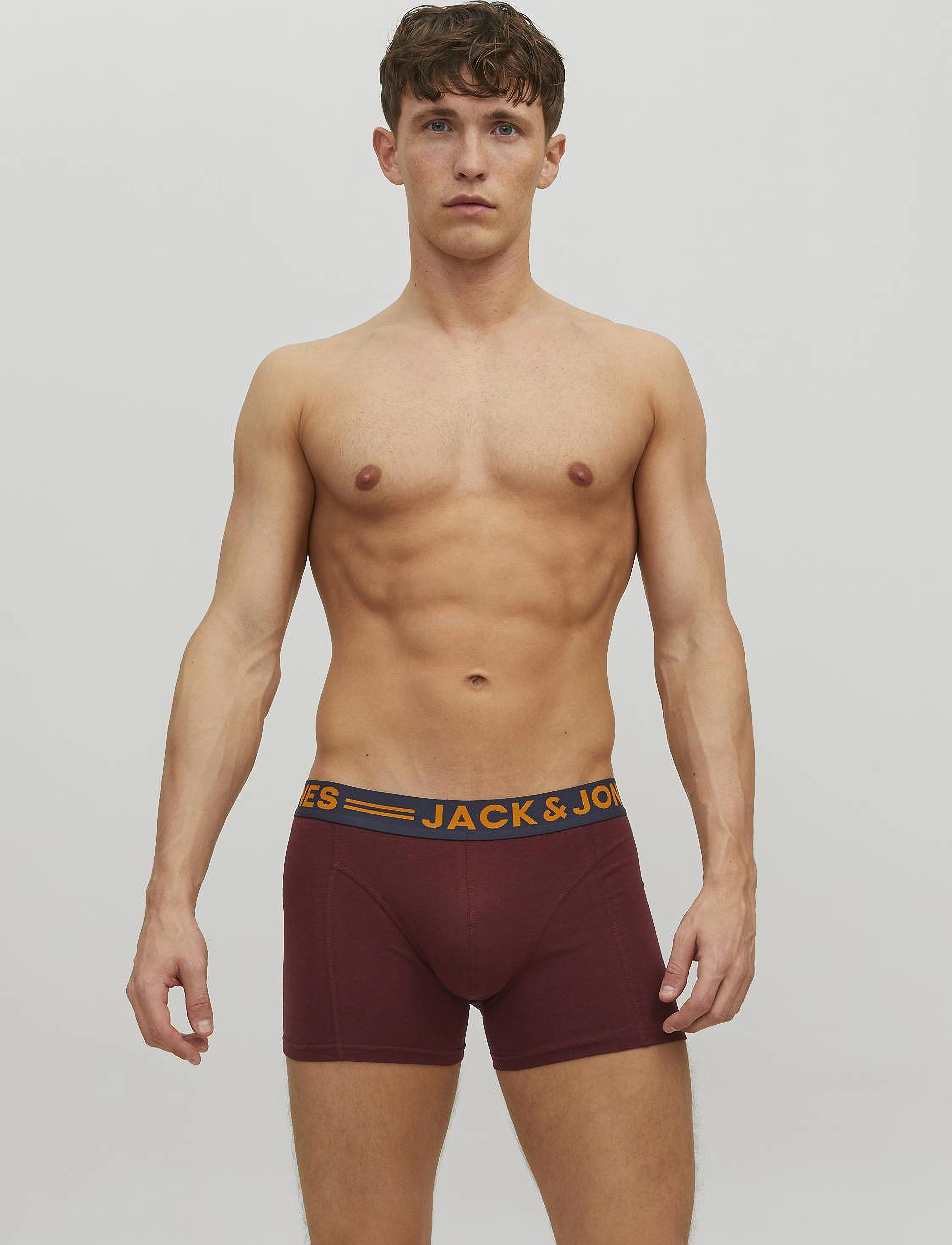 Jack & Jones Jaclichfield Trunks 3 Pack Noos, L, Red, Undertøj > Boksere, Herre