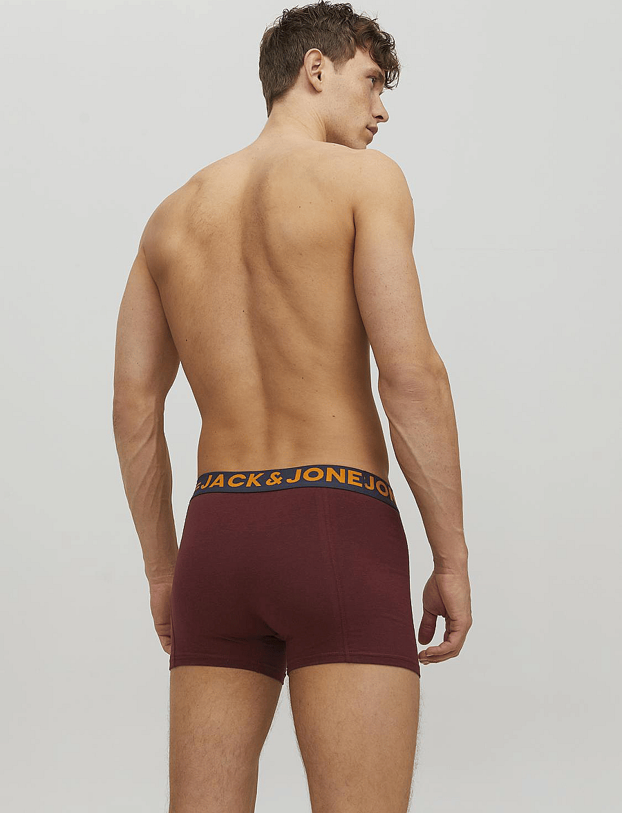 Jack & Jones - JACLICHFIELD TRUNKS 3 PACK NOOS - boxerkalsonger - burgundy - 3