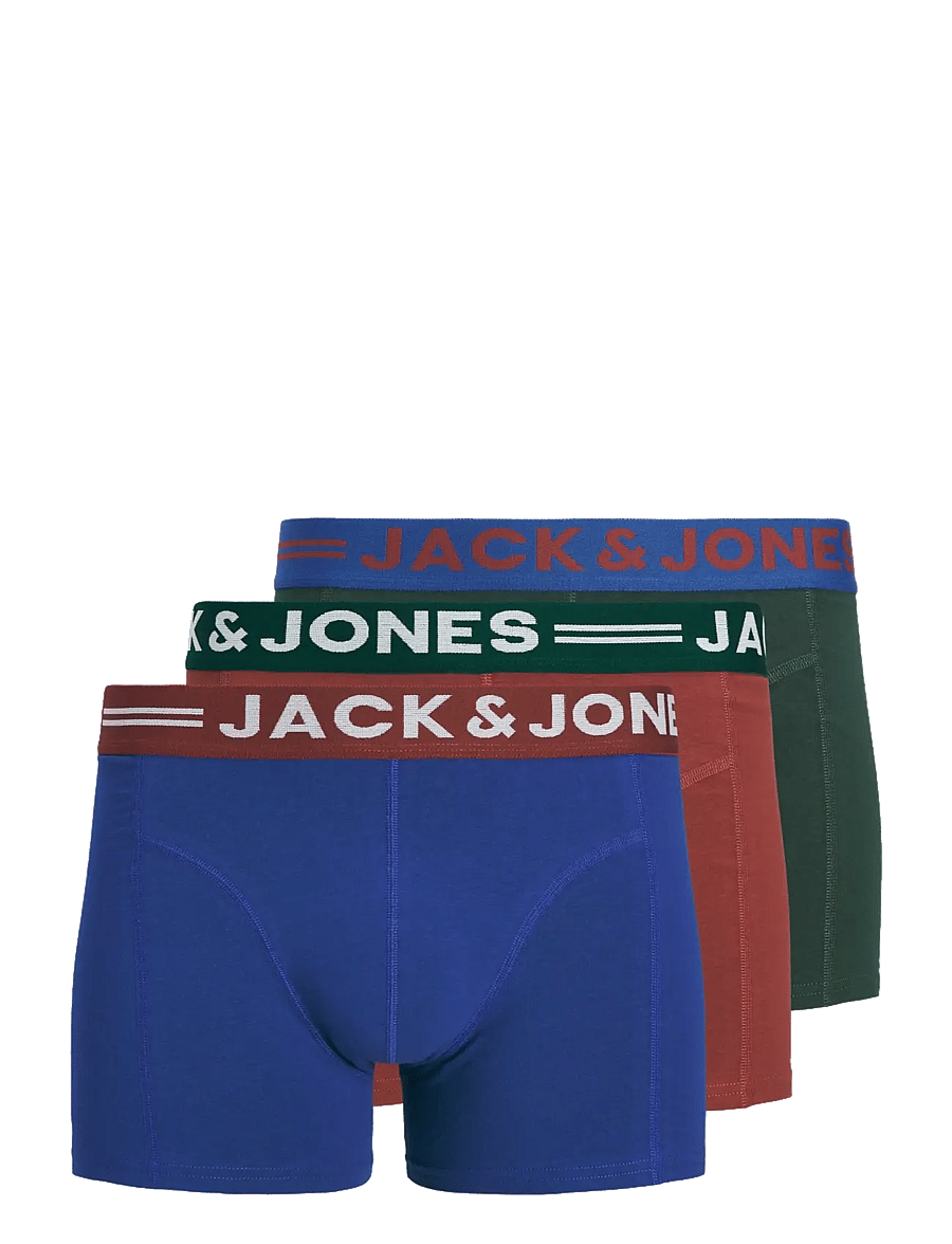 Jack & Jones - JACLICHFIELD TRUNKS 3 PACK NOOS - multipack kalsonger - fired brick - 0