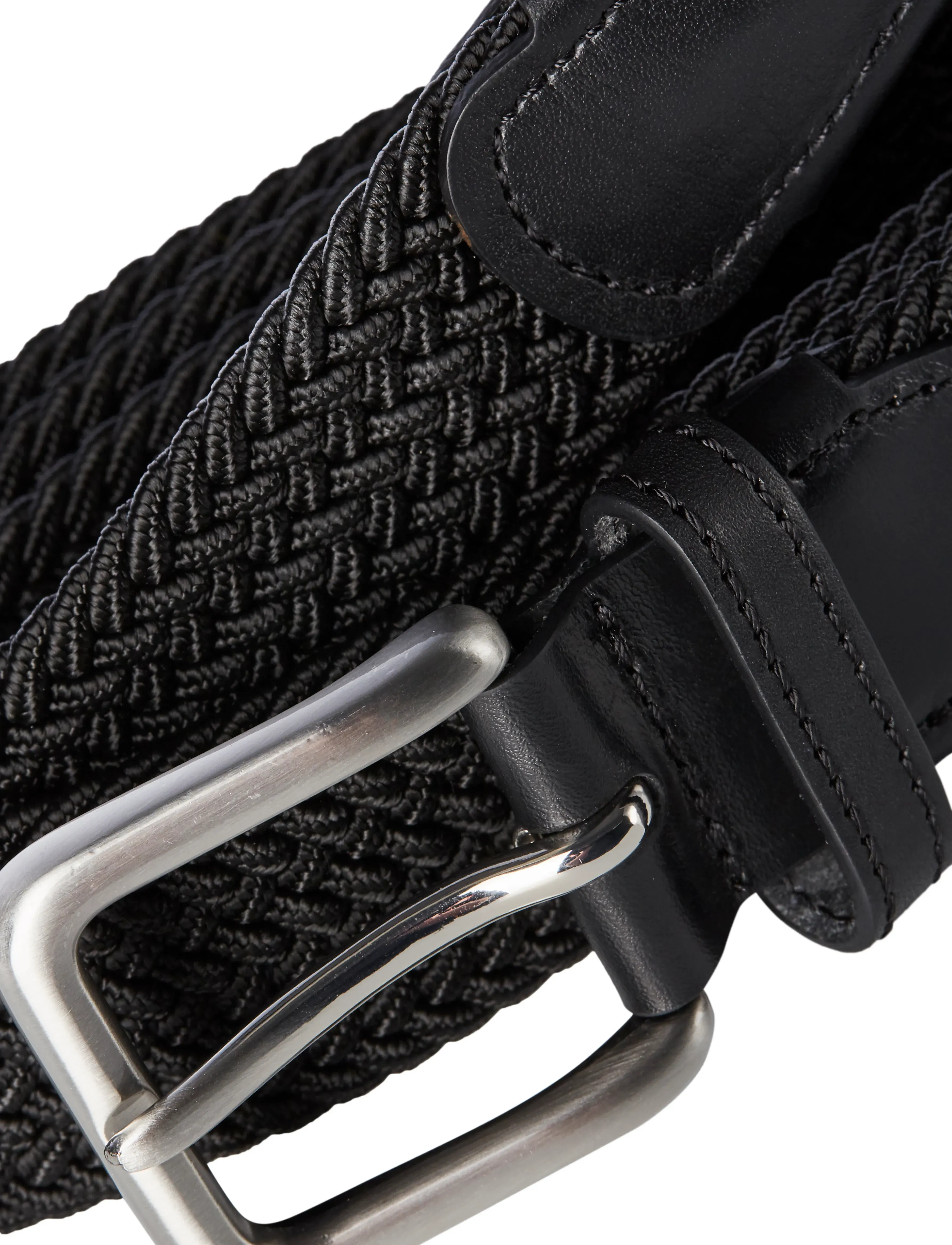 Jack & Jones Jacspring Woven Belt Noos, 90, Belts, Schwarz - Braided Belt, Männerswear