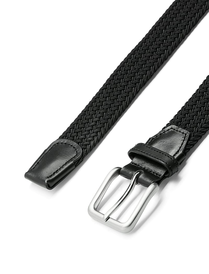 Jack & Jones - JACSPRING WOVEN BELT NOOS - flettede bælter - black - 3