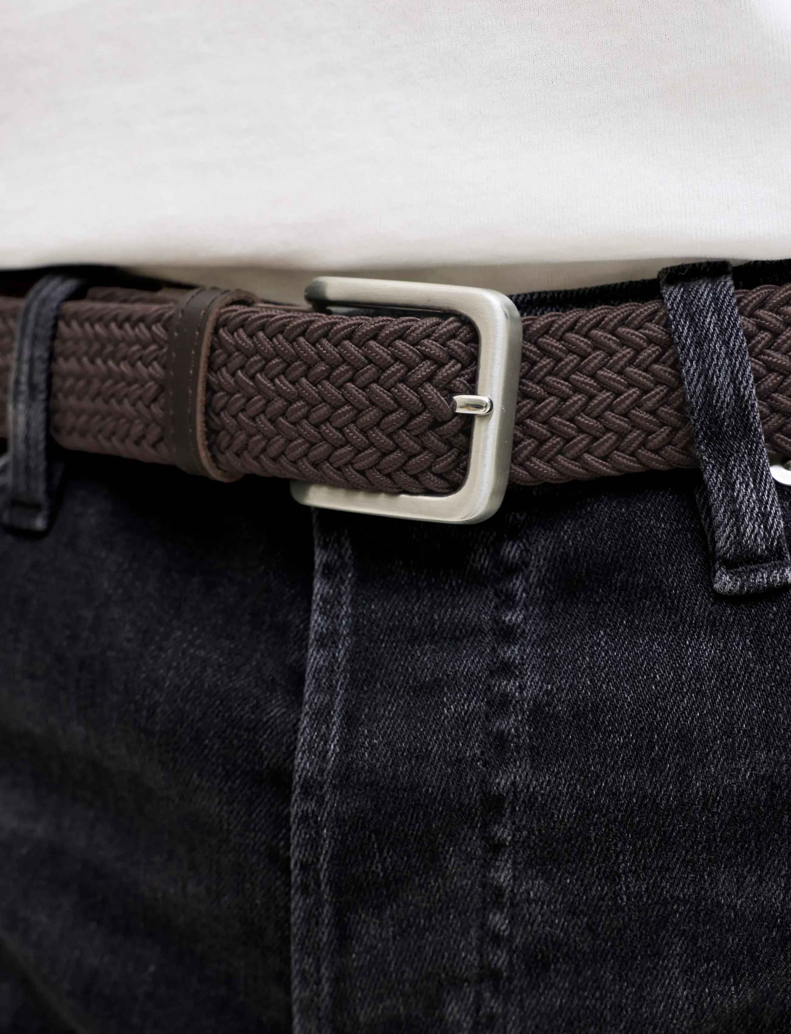 Jack & Jones - JACSPRING WOVEN BELT NOOS - punutud vööd - brown stone - 4