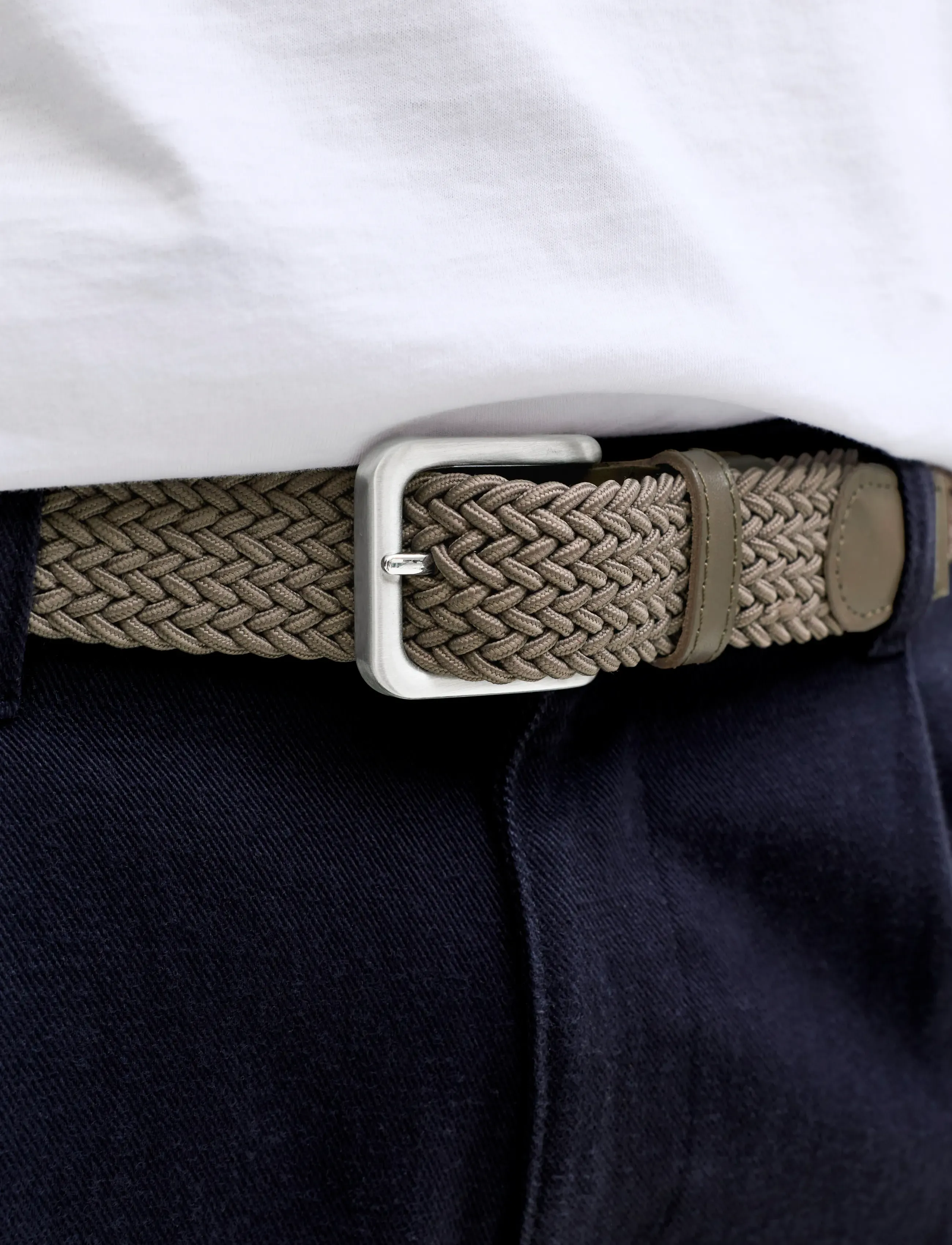 Jack & Jones - JACSPRING WOVEN BELT NOOS - braided belts - tan - 4