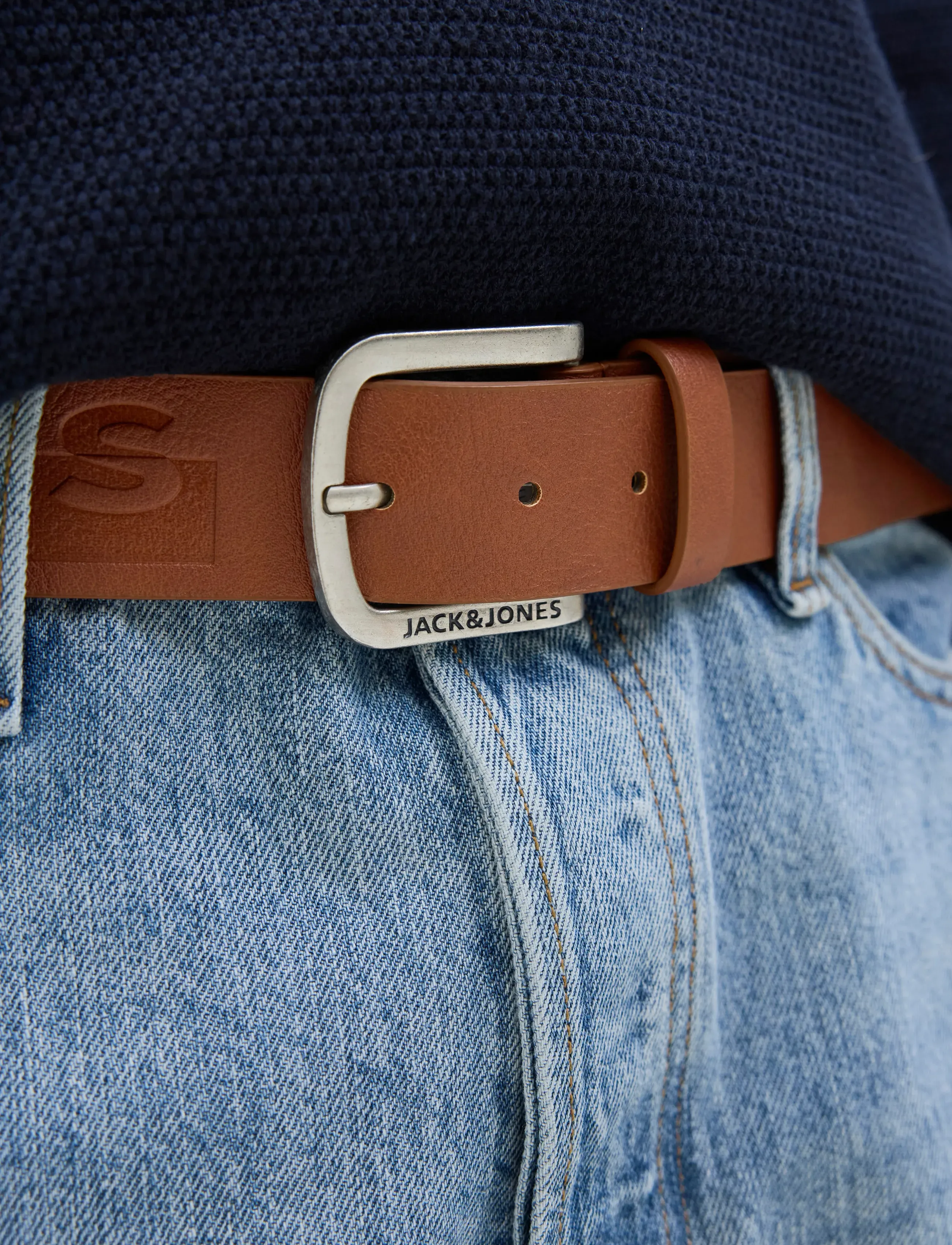 Jack & Jones - JACHARRY BELT NOOS - najniższe ceny - cognac - 4