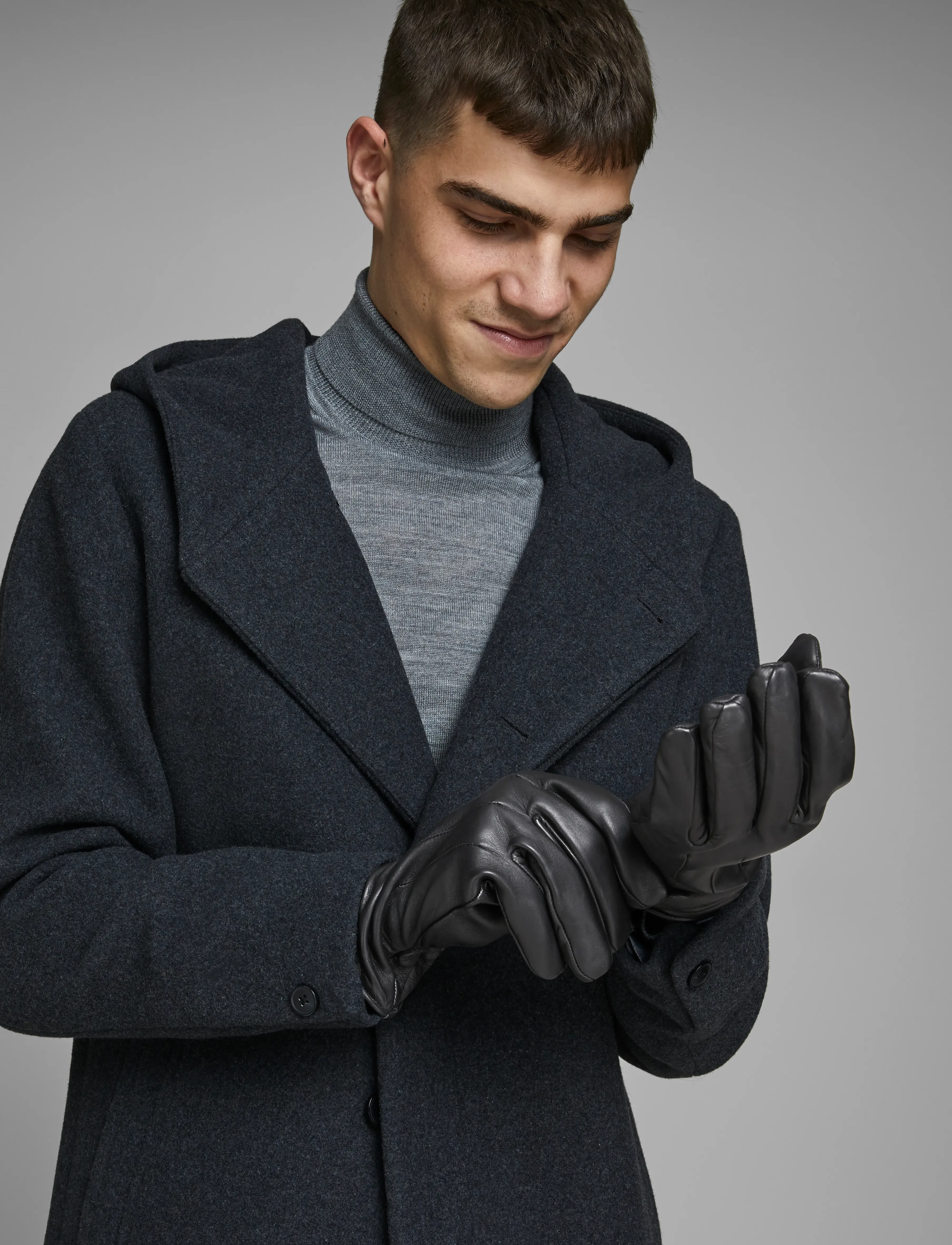 Jack & Jones JACMONTANA LEATHER GLOVES - Kollektionen - BLACK / black