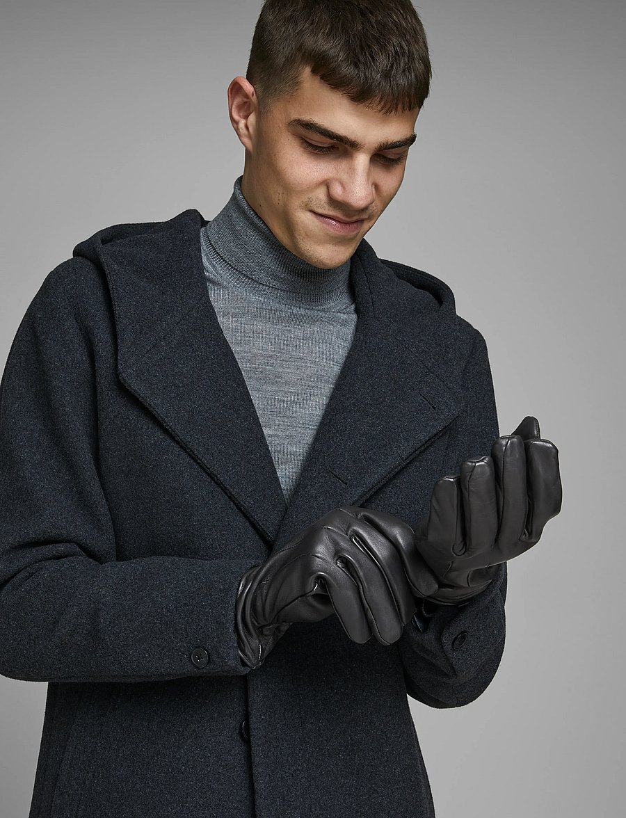 Jack & Jones - JACMONTANA LEATHER GLOVES NOOS - kollektsioonid - black - 0