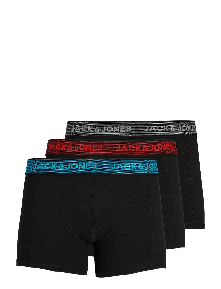 Jack & Jones - JACWAISTBAND TRUNKS 3 PACK NOOS - multipack kalsonger - asphalt - 1