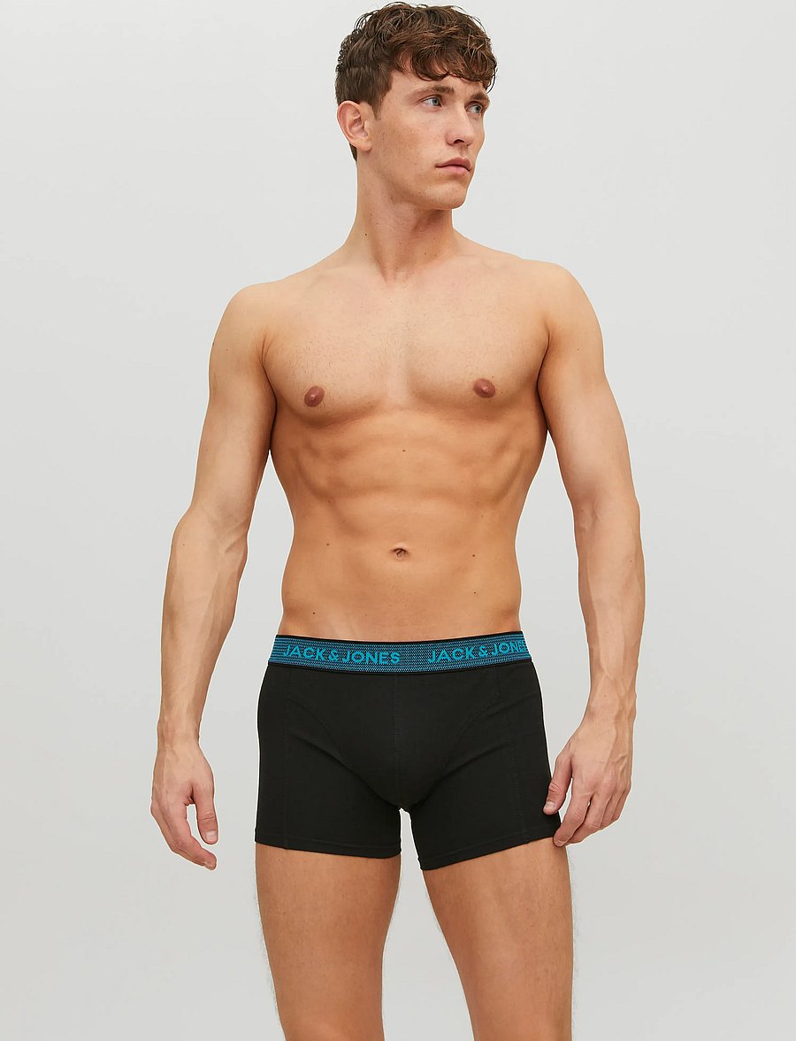 Jack & Jones - JACWAISTBAND TRUNKS 3 PACK NOOS - multipack kalsonger - asphalt - 0