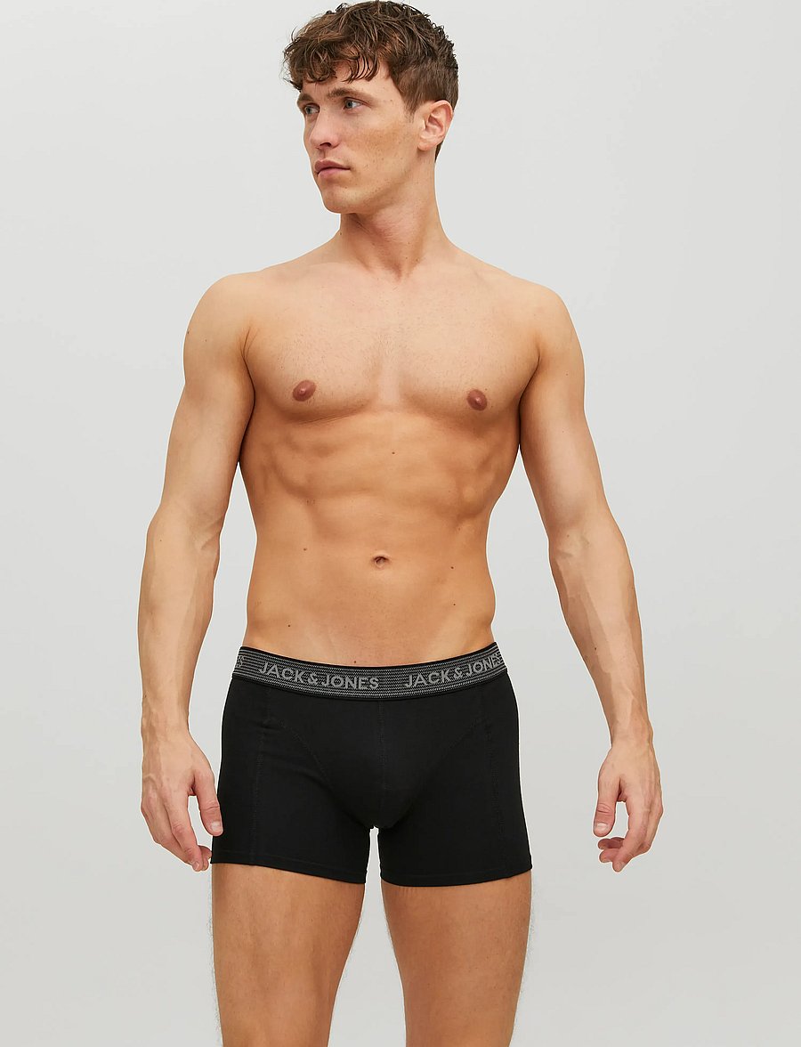 Jack & Jones - JACWAISTBAND TRUNKS 3 PACK NOOS - multipack kalsonger - asphalt - 4