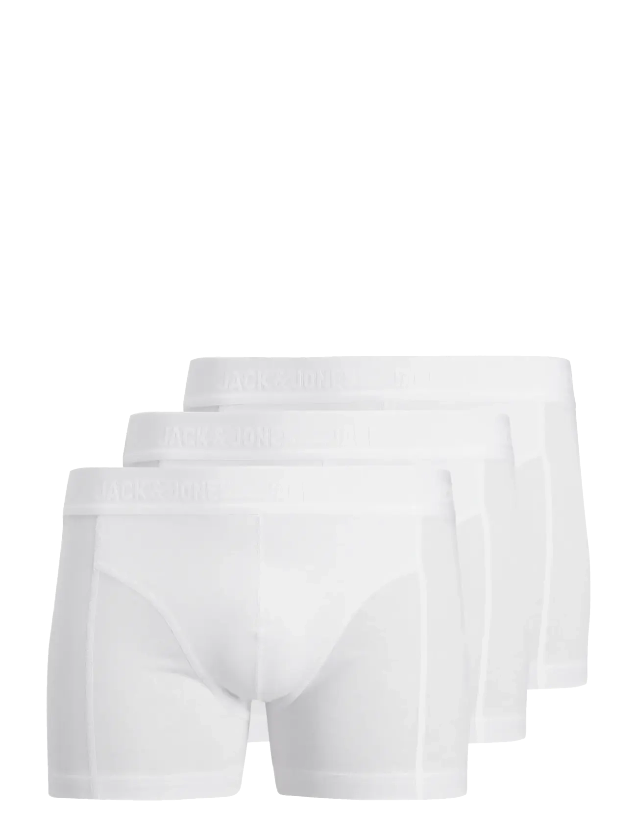 Jack & Jones JACWAISTBAND TRUNKS 3 PACK NOOS - Aluspesu - WHITE / white