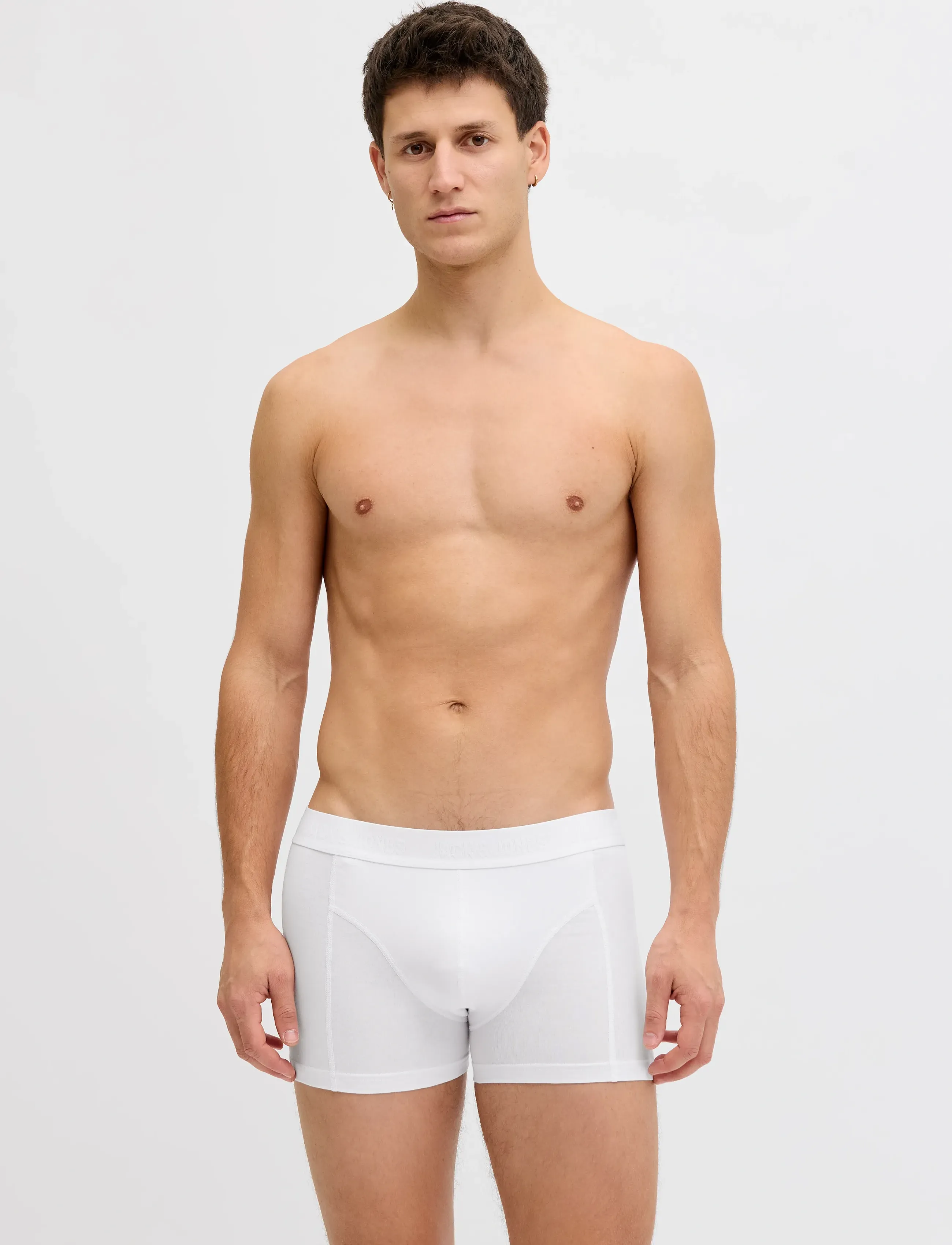 Jack & Jones JACWAISTBAND TRUNKS 3 PACK NOOS - Looks for less - WHITE / white