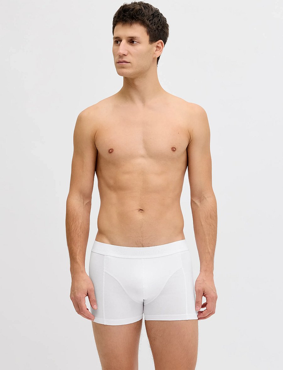 Jack & Jones - JACWAISTBAND TRUNKS 3 PACK NOOS - multipakk aluspüksid - white - 4