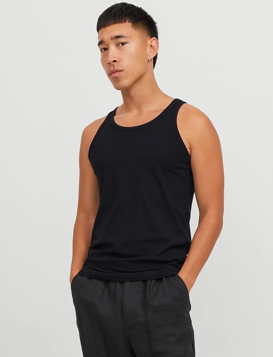 Jack & Jones - JACBASIC TANKTOP 2 PACK NOOS - black - 0