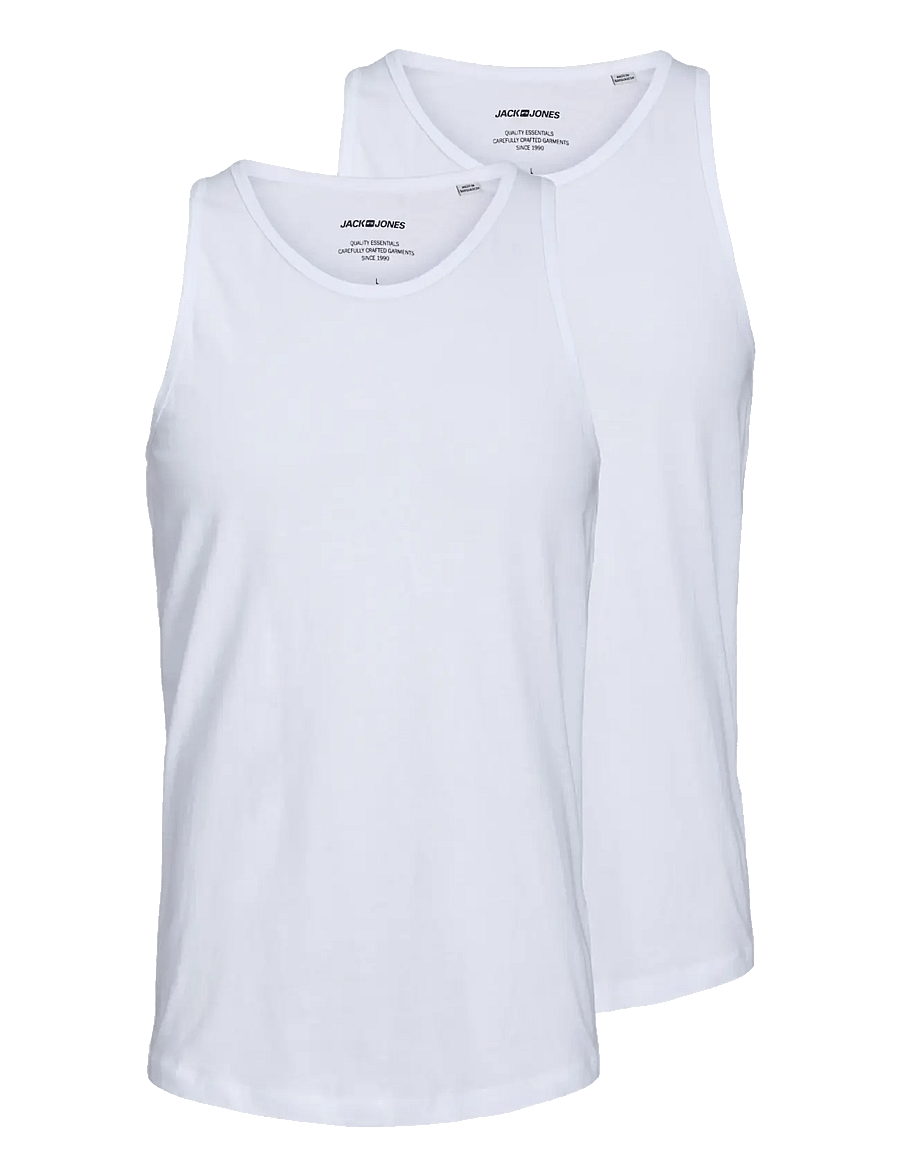Jack & Jones - JACBASIC TANKTOP 2 PACK NOOS - pyjama tops - white - 1