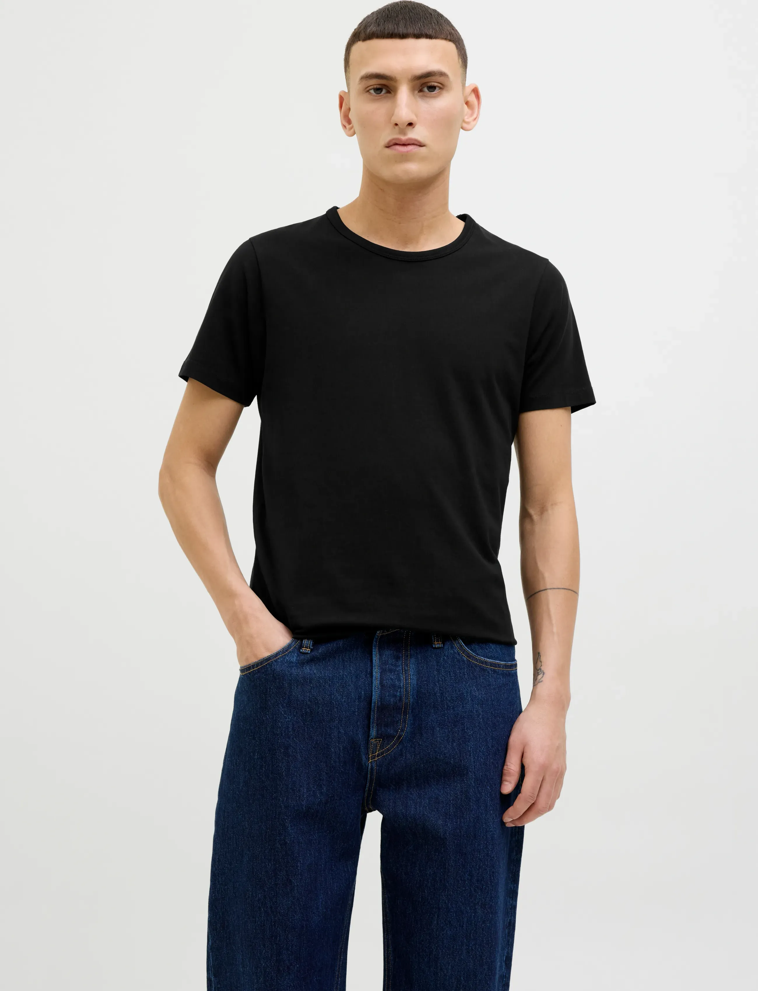 Jack & Jones JACBASIC CREW NECK TEE SS 2 PACK NOOS - Multipack t-shirts - BLACK / black