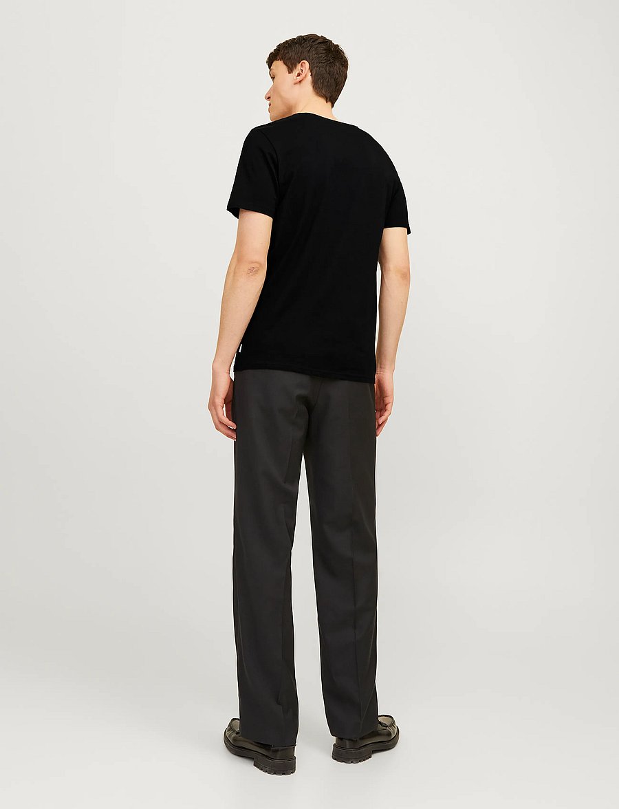 Jack & Jones - JACBASIC V-NECK TEE SS 2 PACK NOOS - pyjama tops - black - 4