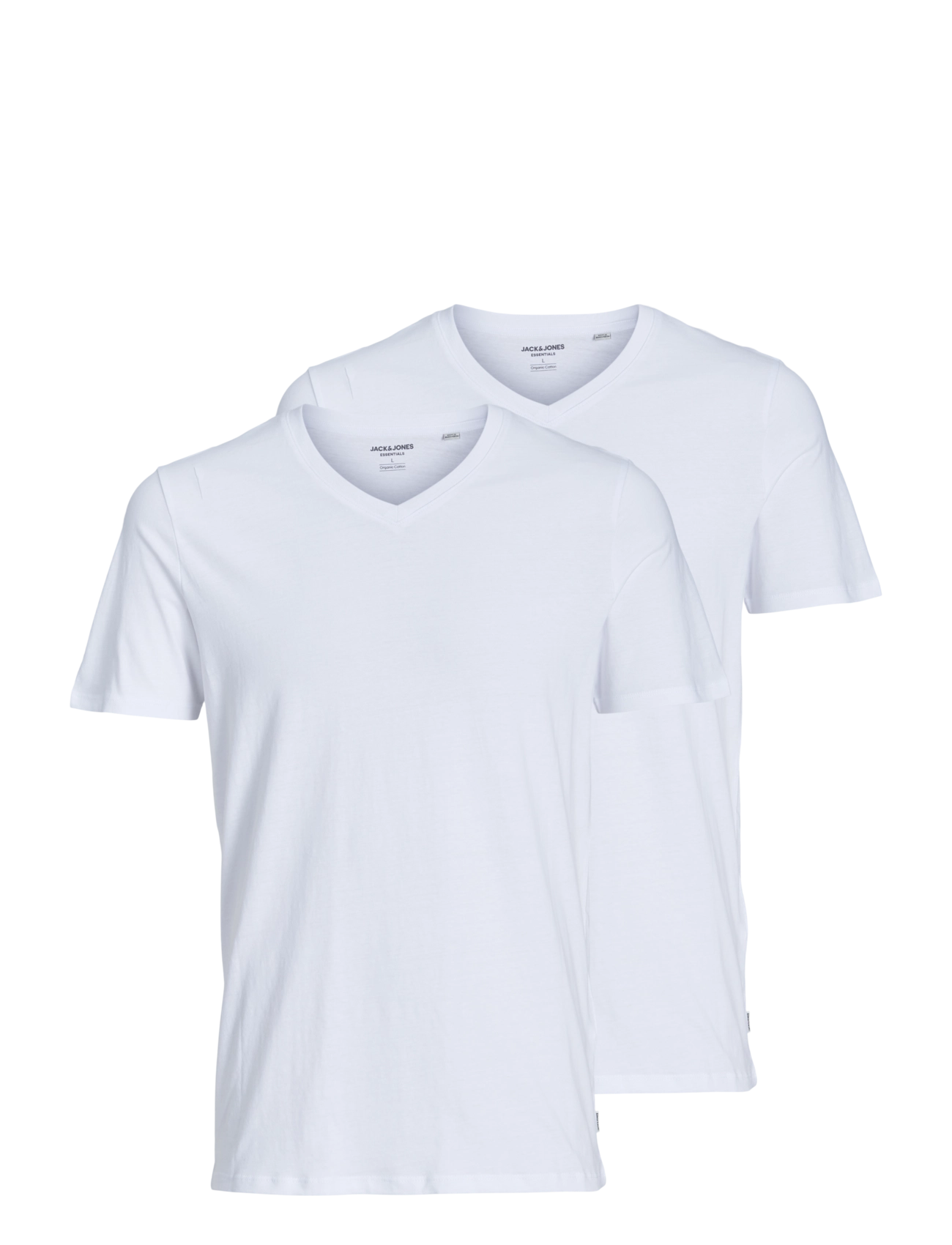 Jack & Jones JACBASIC V-NECK TEE SS 2 PACK NOOS - Pyjama - WHITE / white