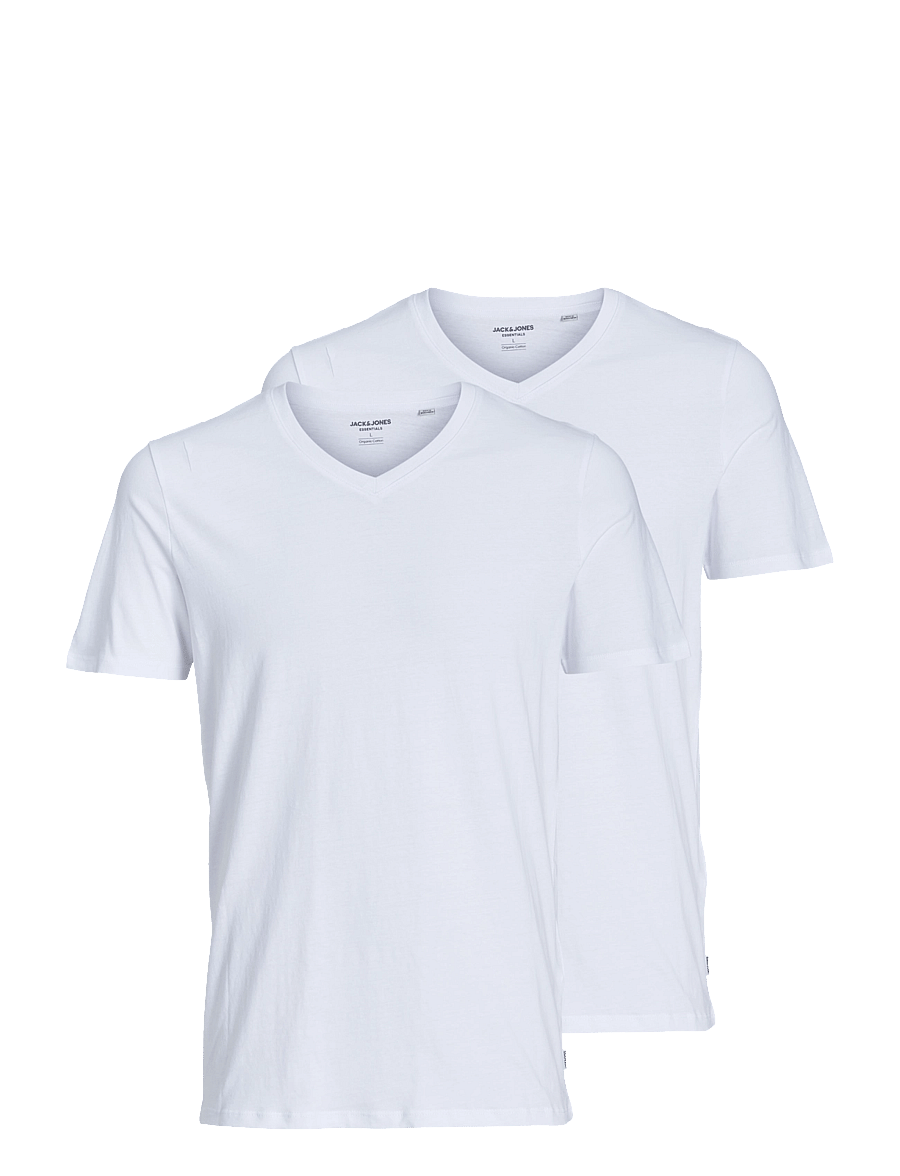 Jack & Jones - JACBASIC V-NECK TEE SS 2 PACK NOOS - white - 1
